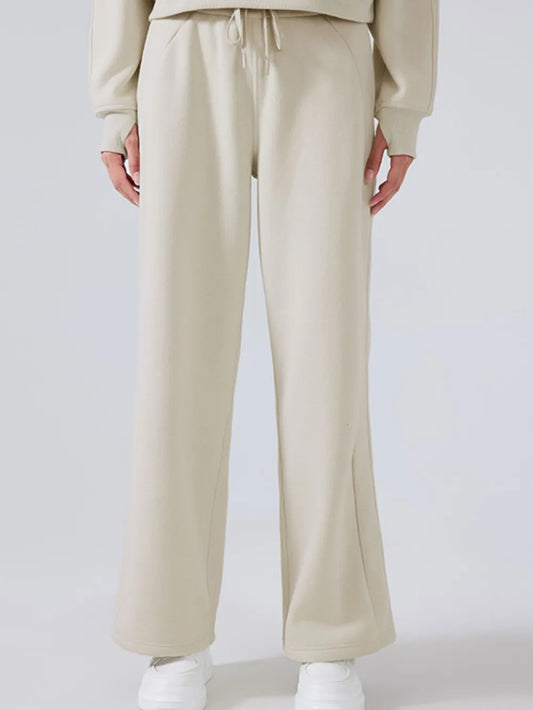 Ilussa Drawstring Wide Leg Active Pants