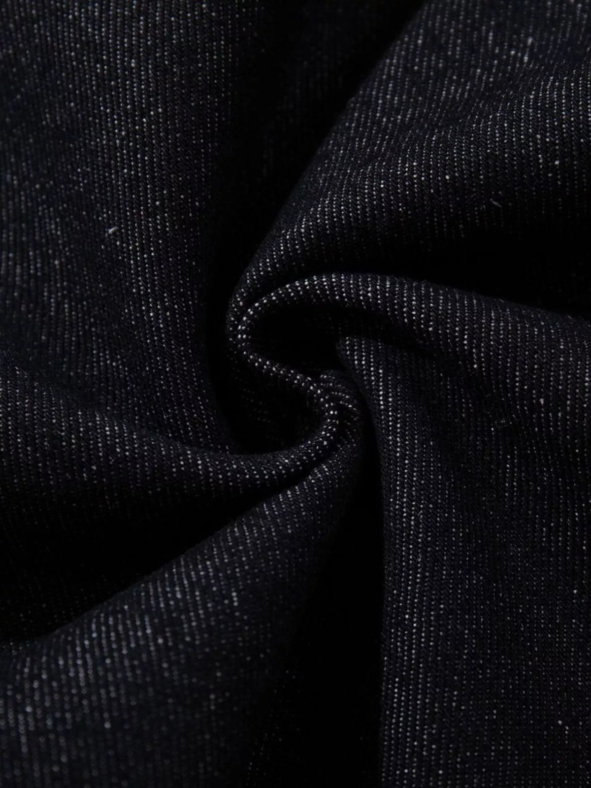 Faux Leather Paneled Button Fly Jeans in Black by TrendMaster
