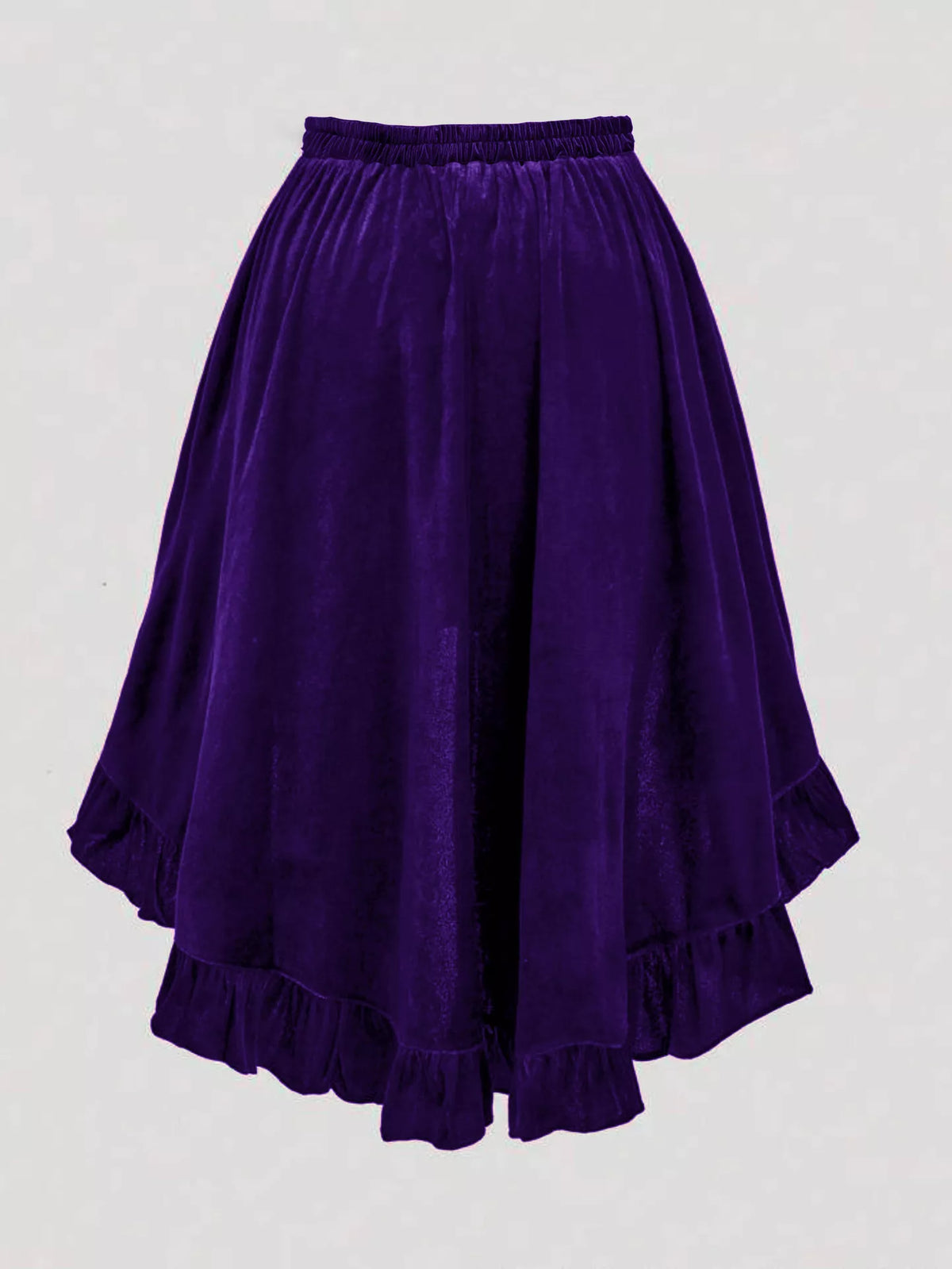 Ruffled Velvet Skirt