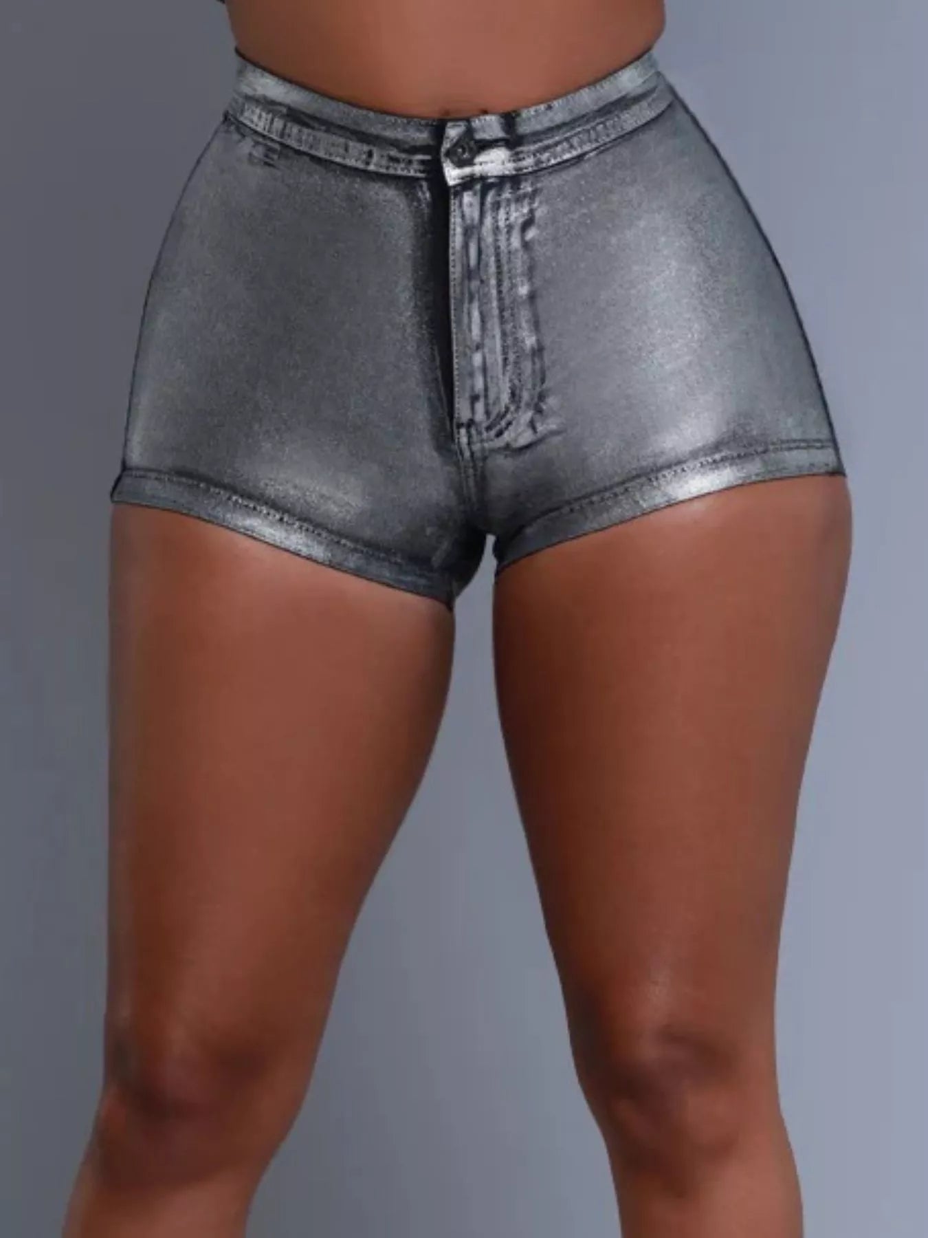 Slim Stretch High-Waisted Shorts