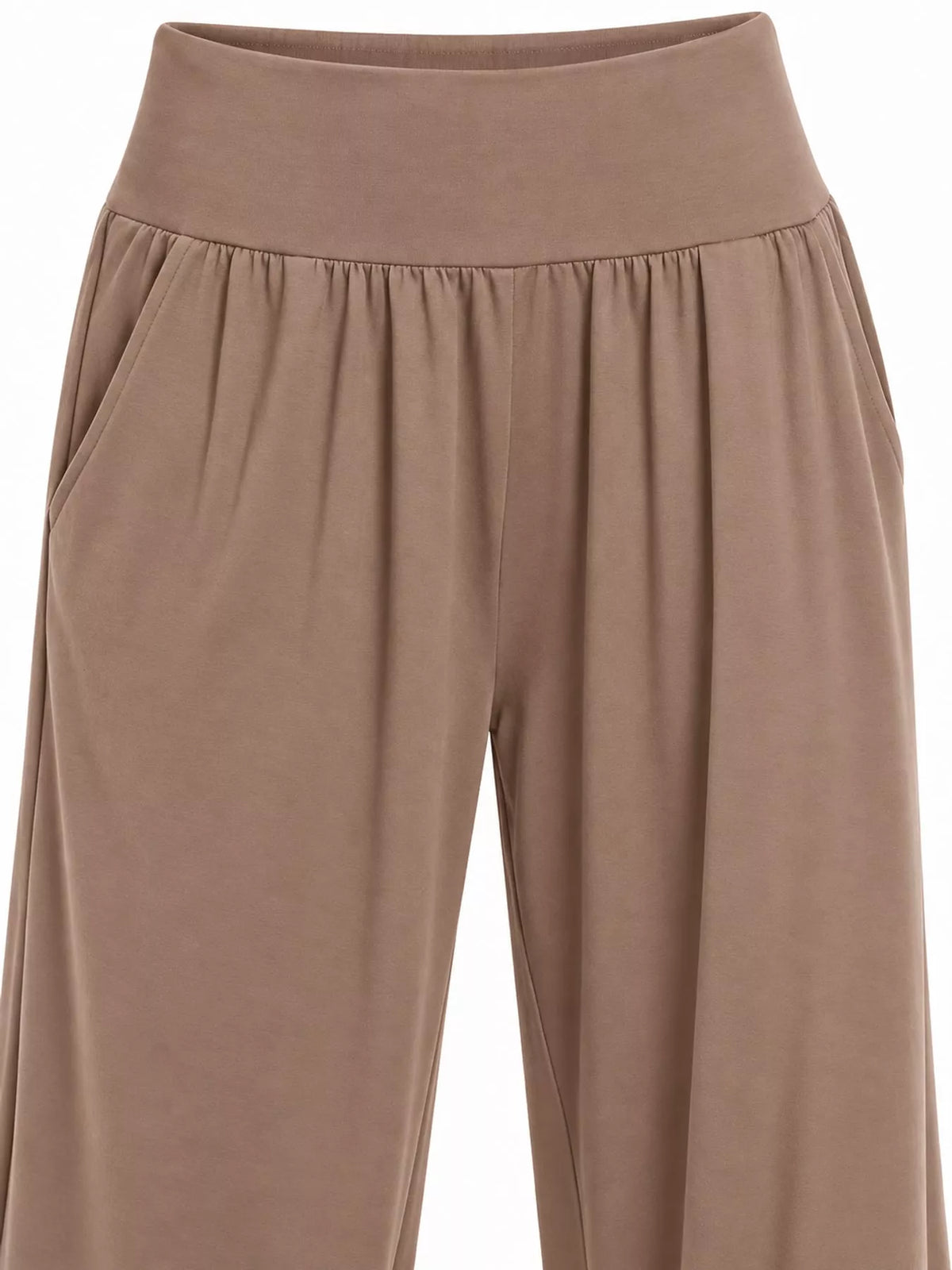 High-Rise Wide-Leg Pants with Pockets