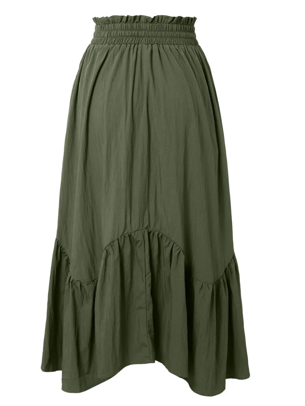 Smocked Waist Ruched Skirt by K&L