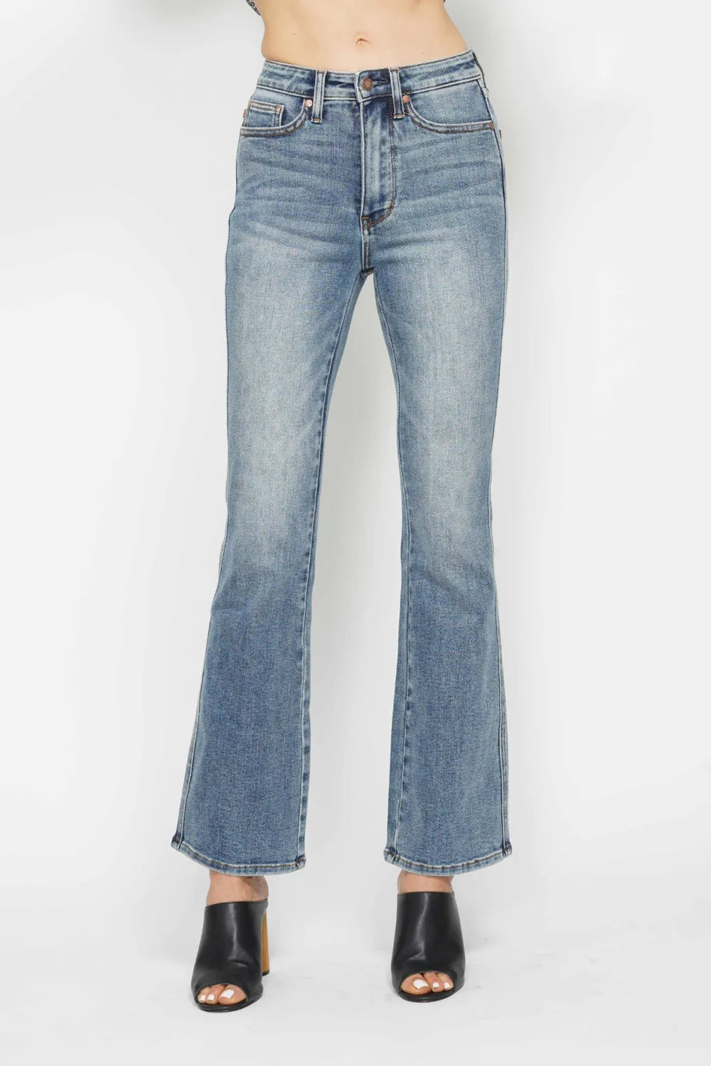 Judy Blue Tummy Control Embroidered Bootcut Jeans