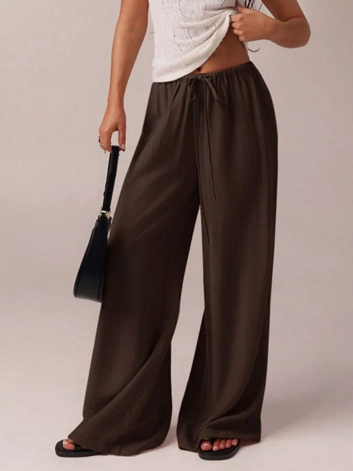 Essential Wide Leg Drawstring Pants