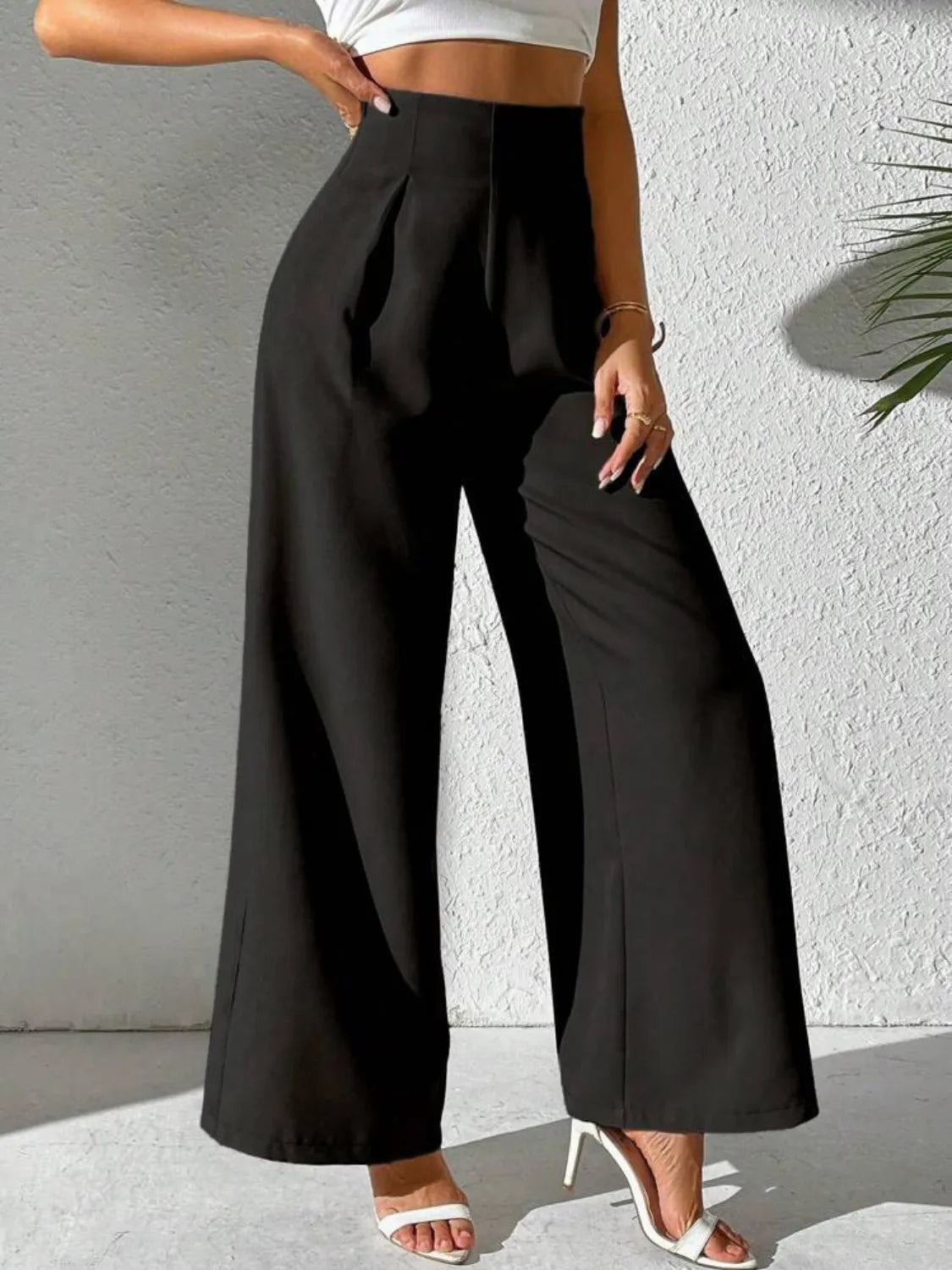 Wide-Leg High-Waist Pants