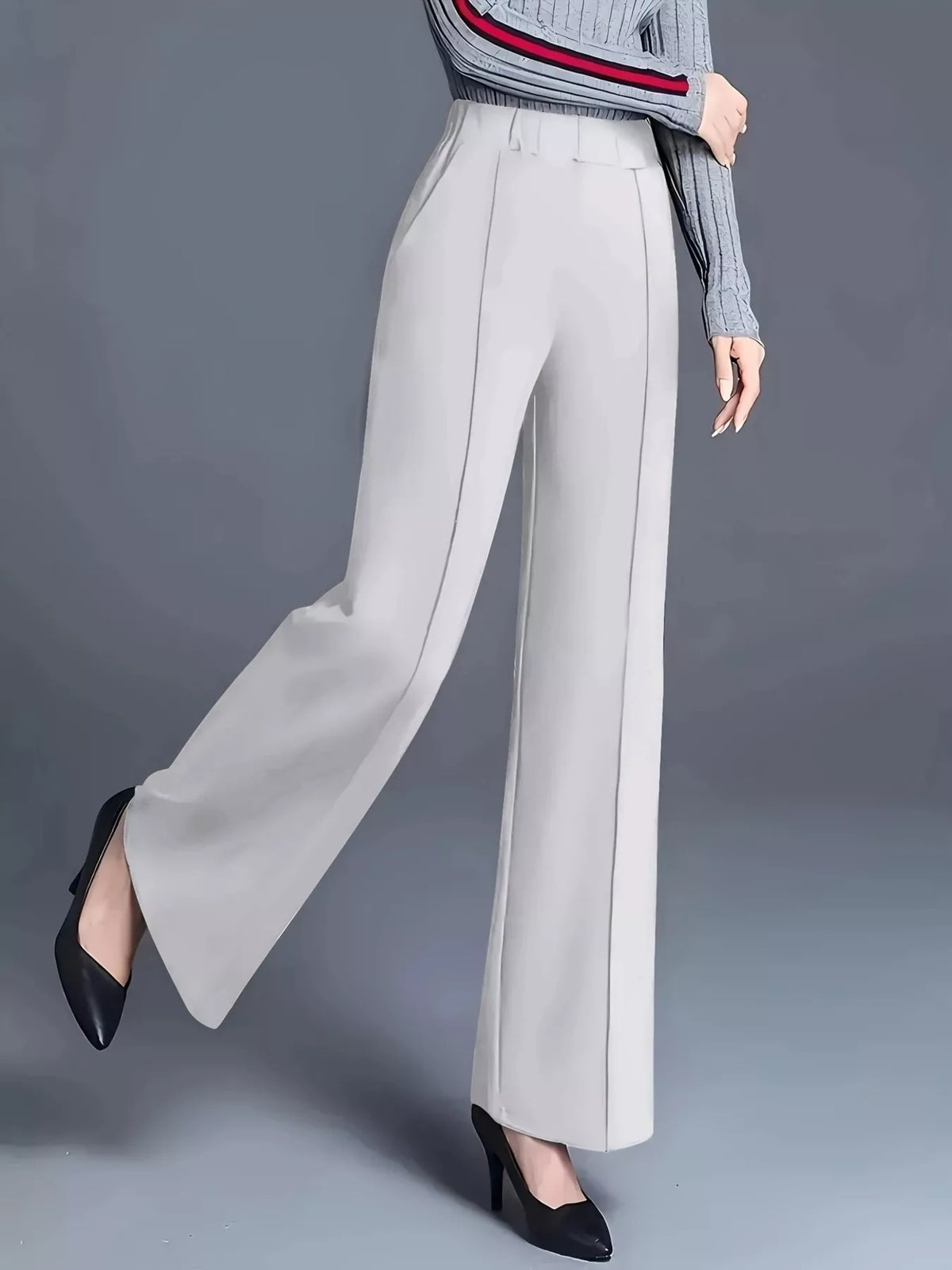 Classic High-Waisted Wide-Leg Pants