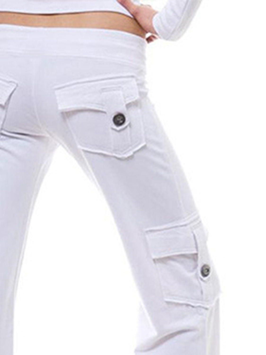 Mid-Waist Drawstring Pants with Pockets