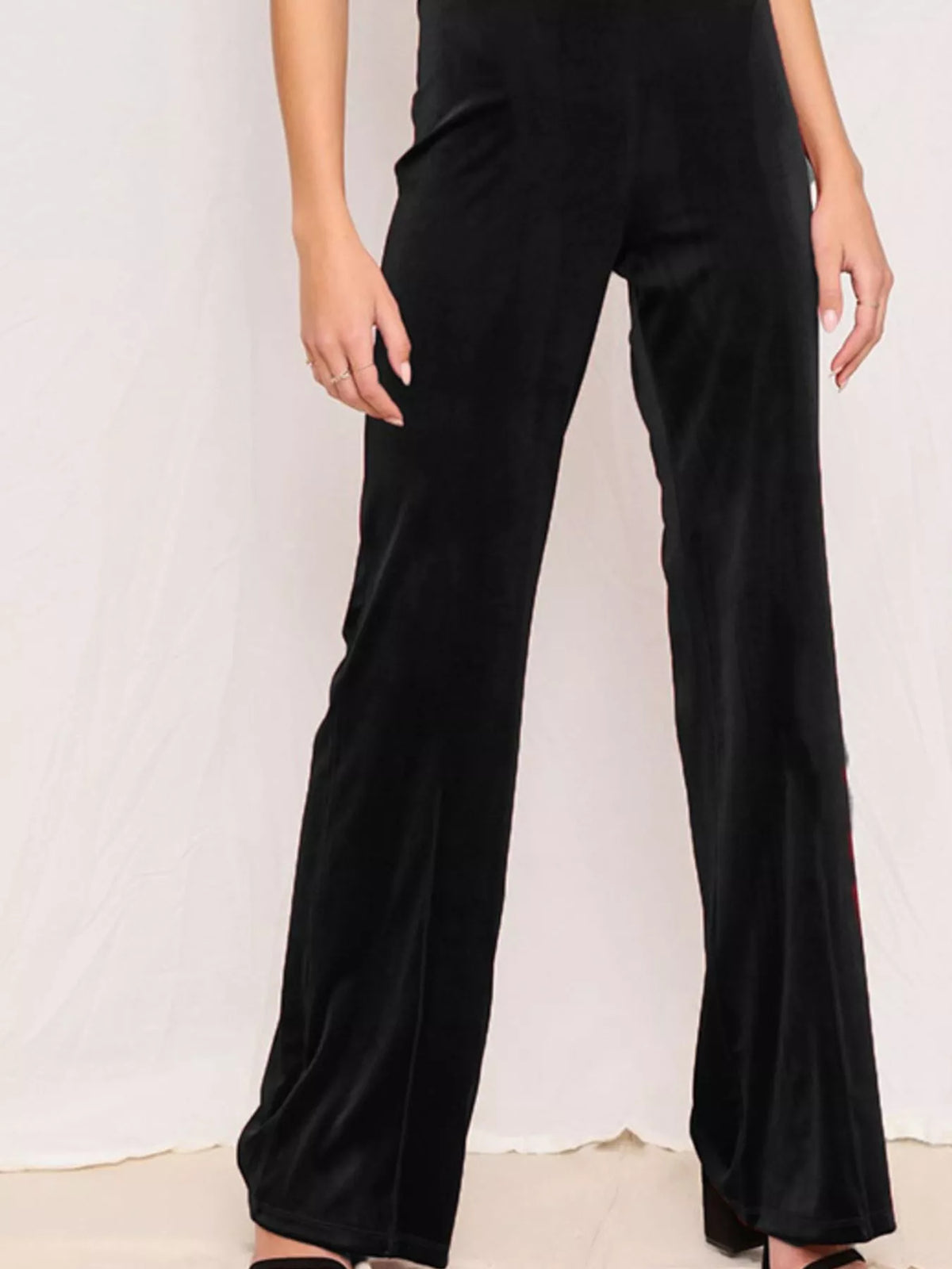 Velvet Wide-Leg Pants