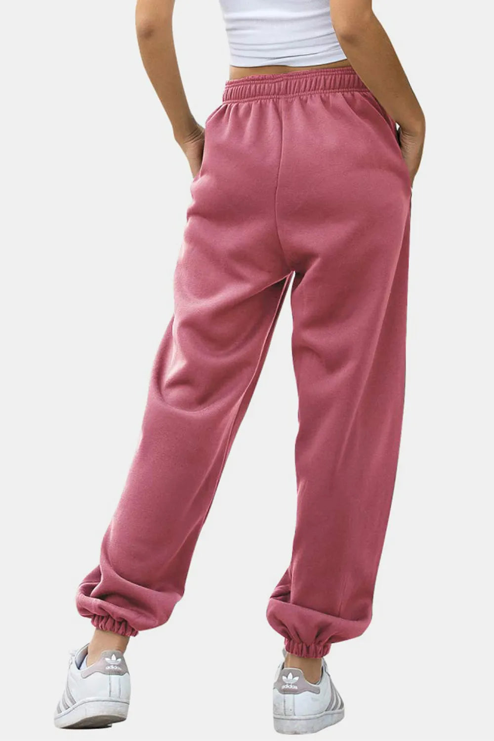 Tie-Waist Joggers with Pockets in Rich Hues by K&L