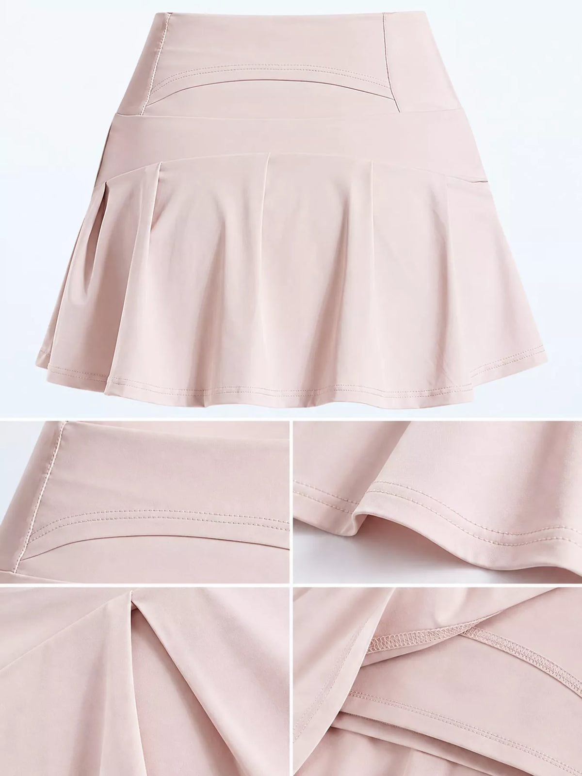 High-Waisted Pleated Active Skirt