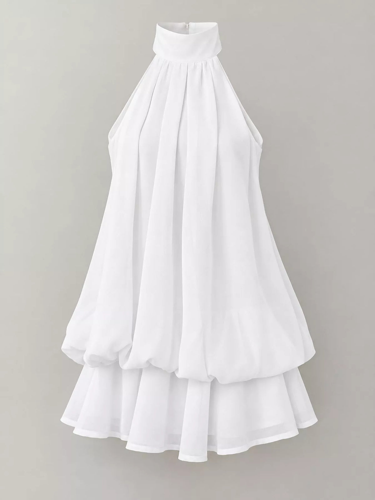 Halter Neck Ruched Mini Dress