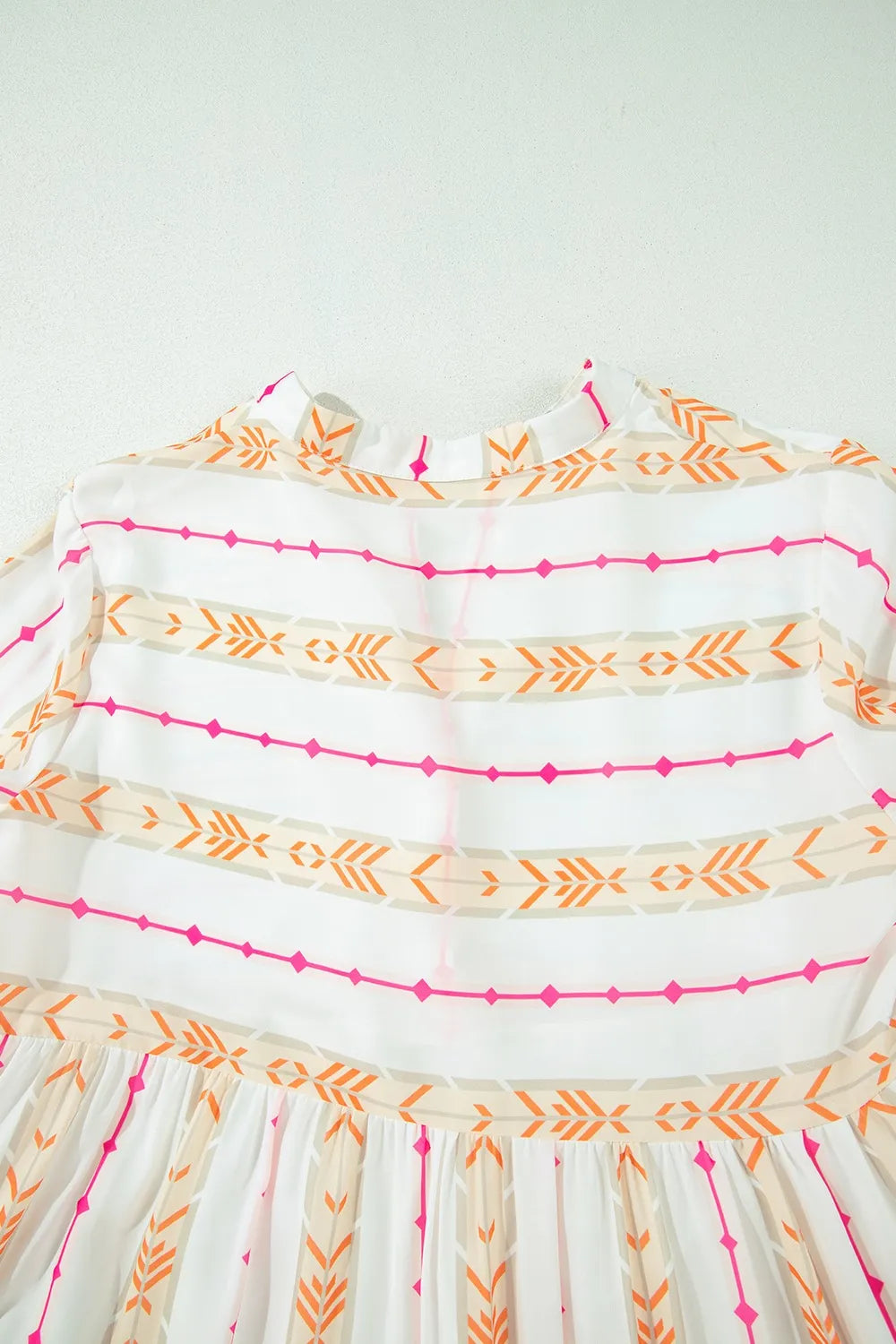 Printed Ruffled Loose Dress in Sherbet