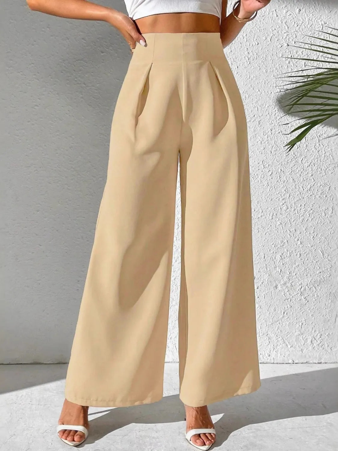 Wide-Leg High-Waist Pants