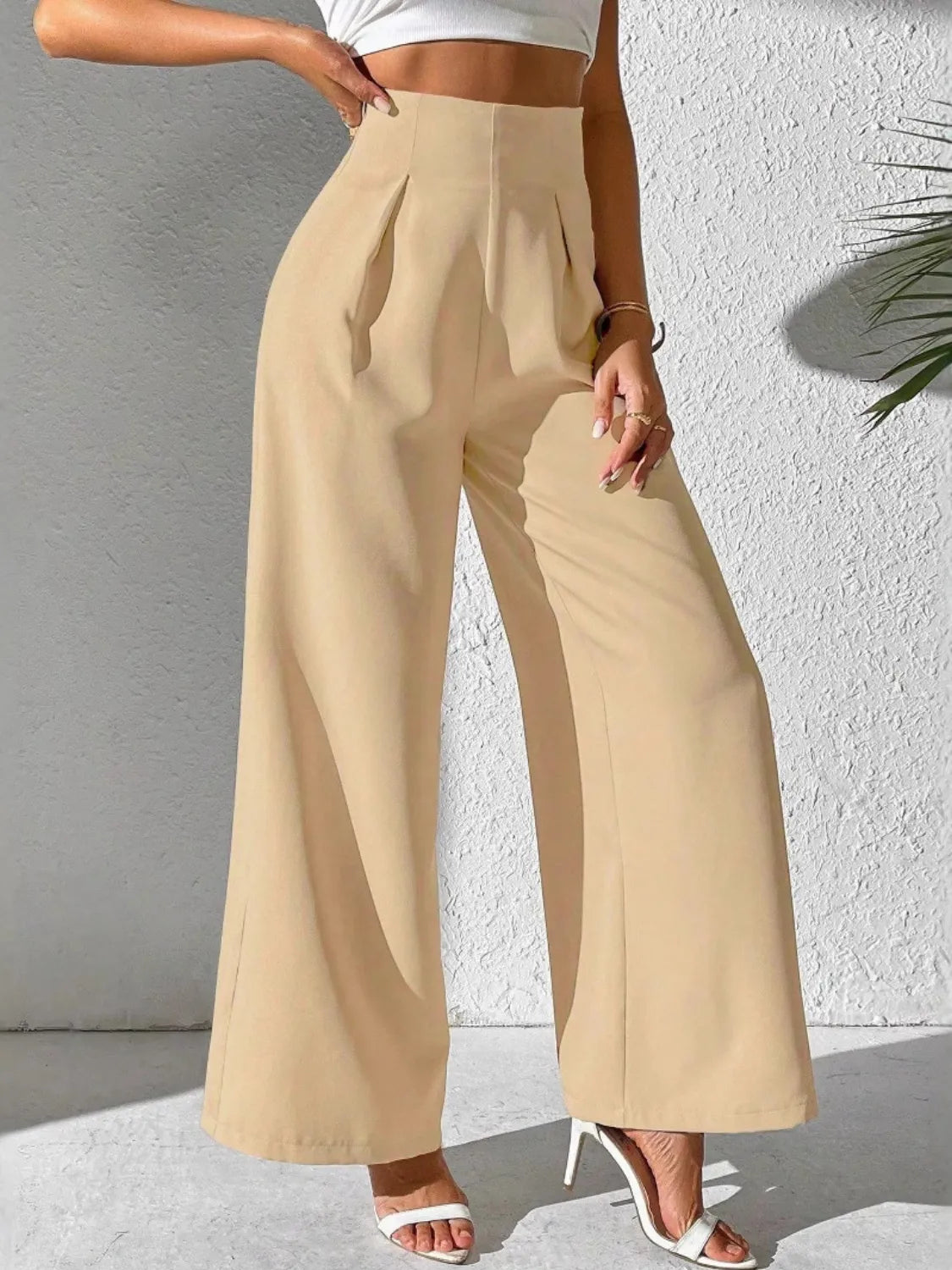 Wide-Leg High-Waist Pants