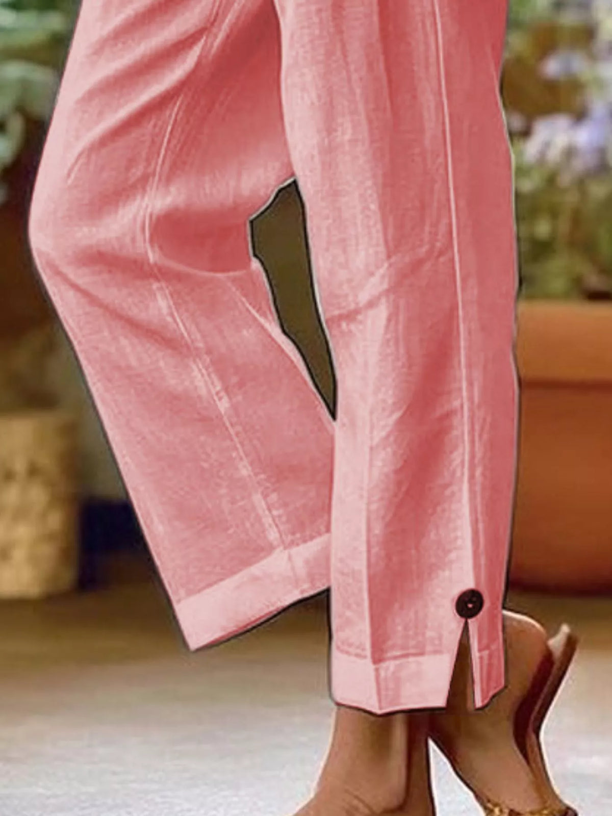 Plus Size Slit Wide Leg Pants