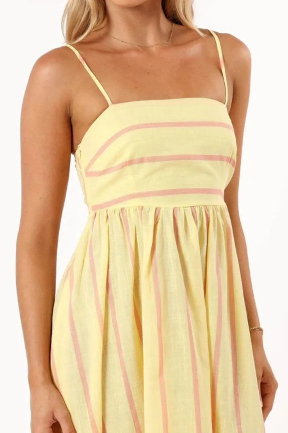 Striped Square-Neck Cami Dress