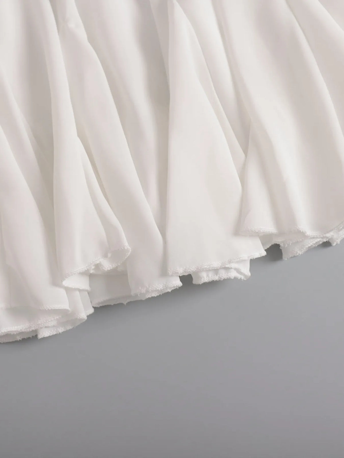 Ruffled-Hem Elastic Waist Skirt