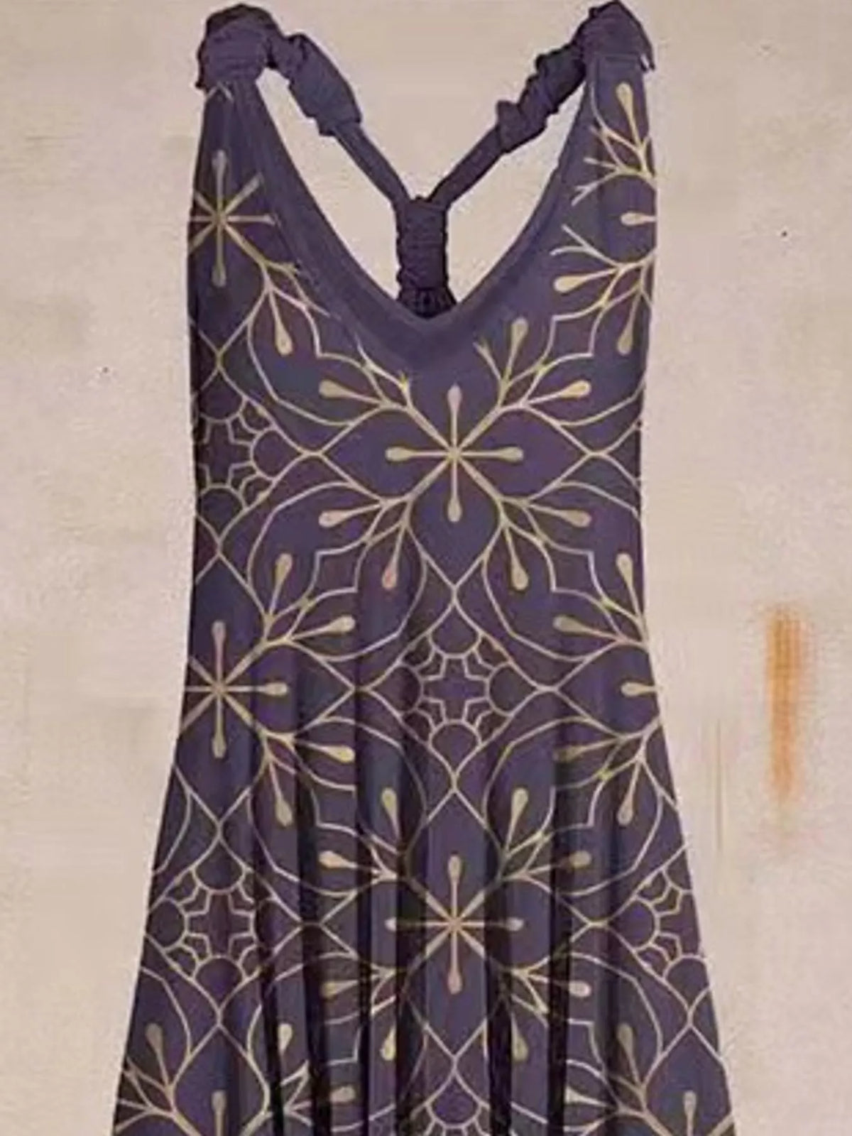 Plus Size Printed V-Neck Sleeveless Romper
