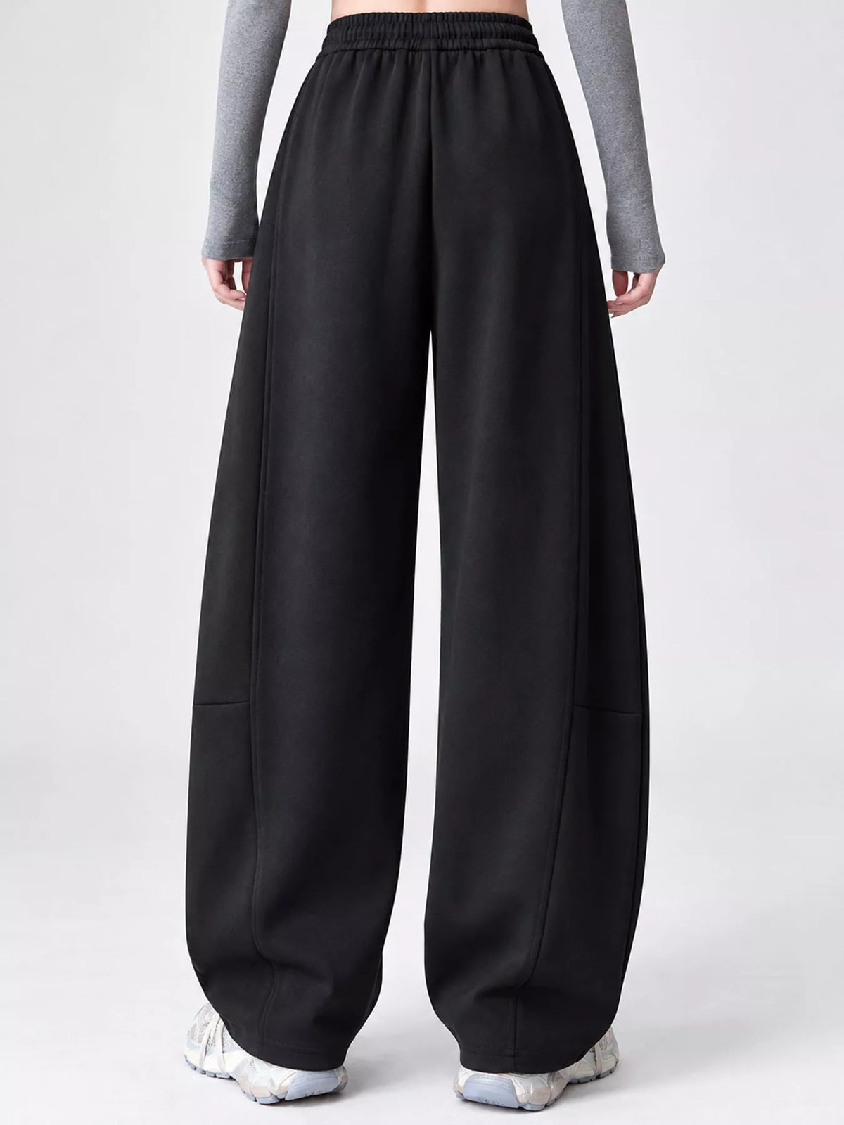 Loose-Fit Wide-Leg Drawstring Sweatpants