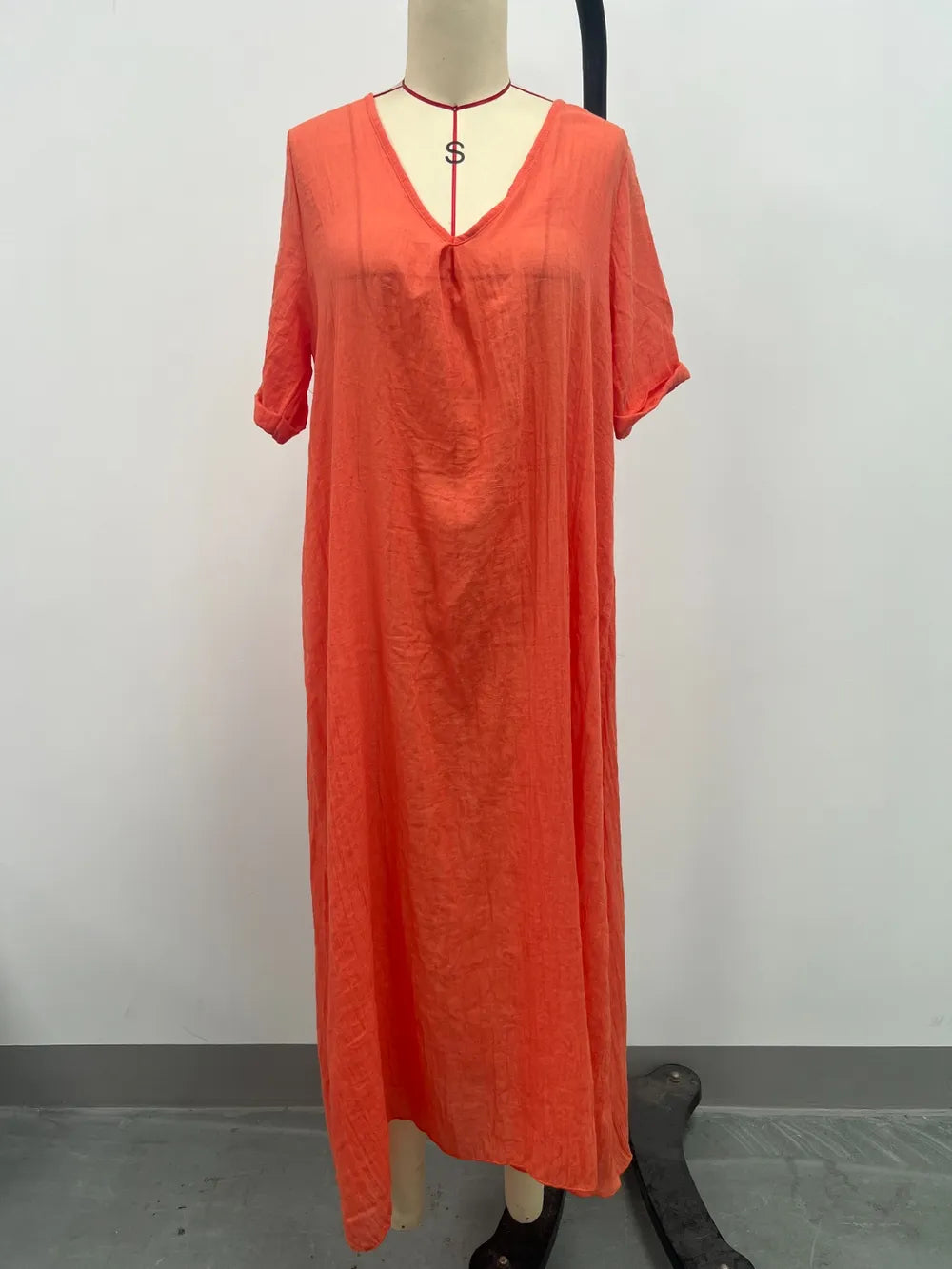 Plus Size V-Neck Midi Dress