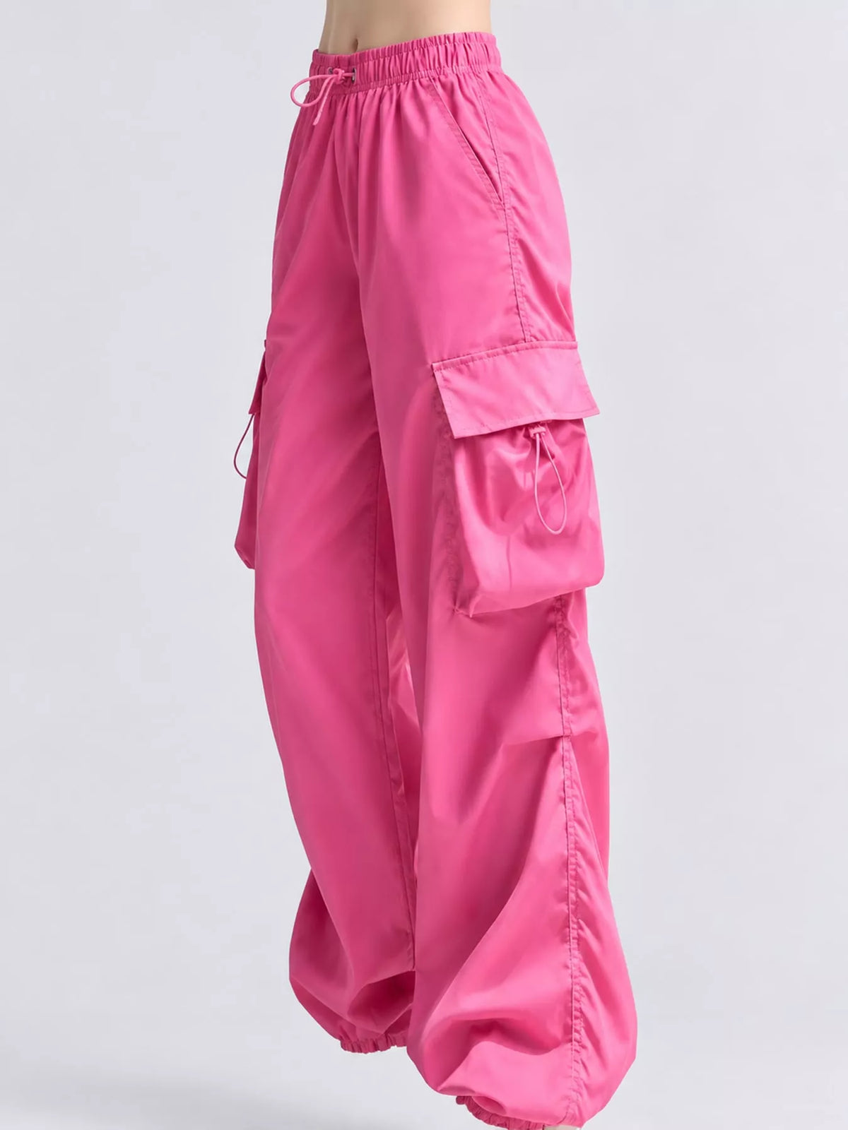 Oversized Drawstring Cargo Pants