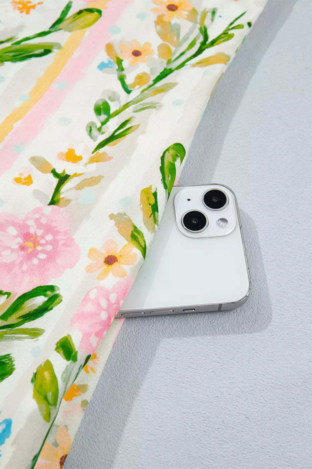 Floral Striped-Trim Shift Dress