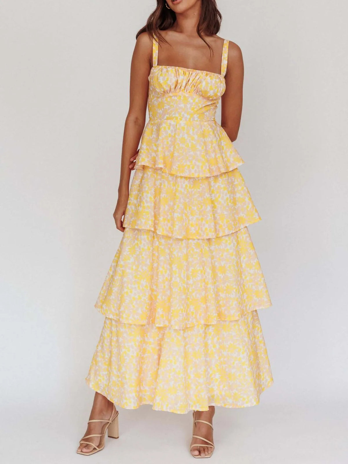 Floral Ruffle Tiered Maxi Dress