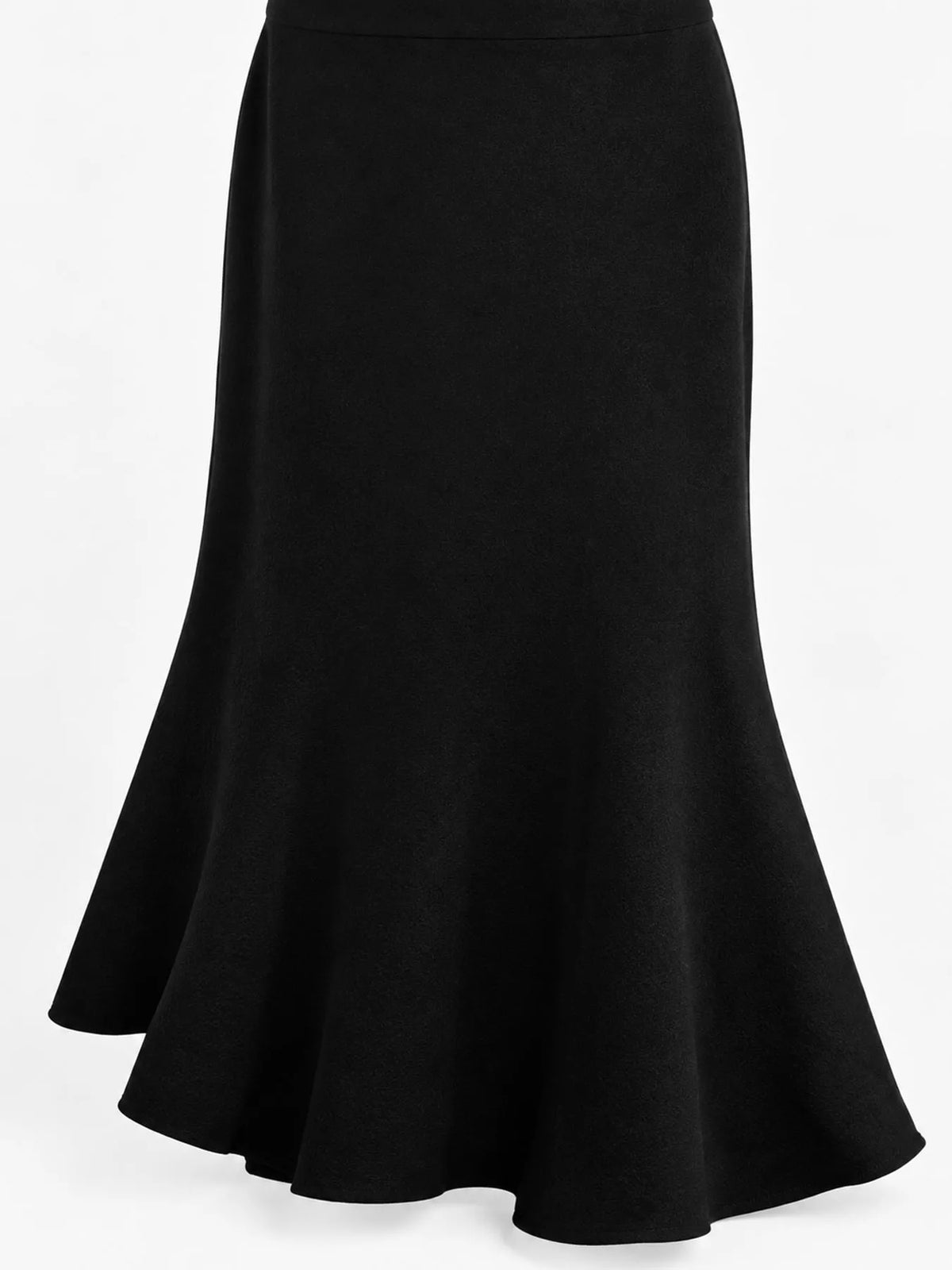 High-Waisted Ribbed Mermaid Skirt