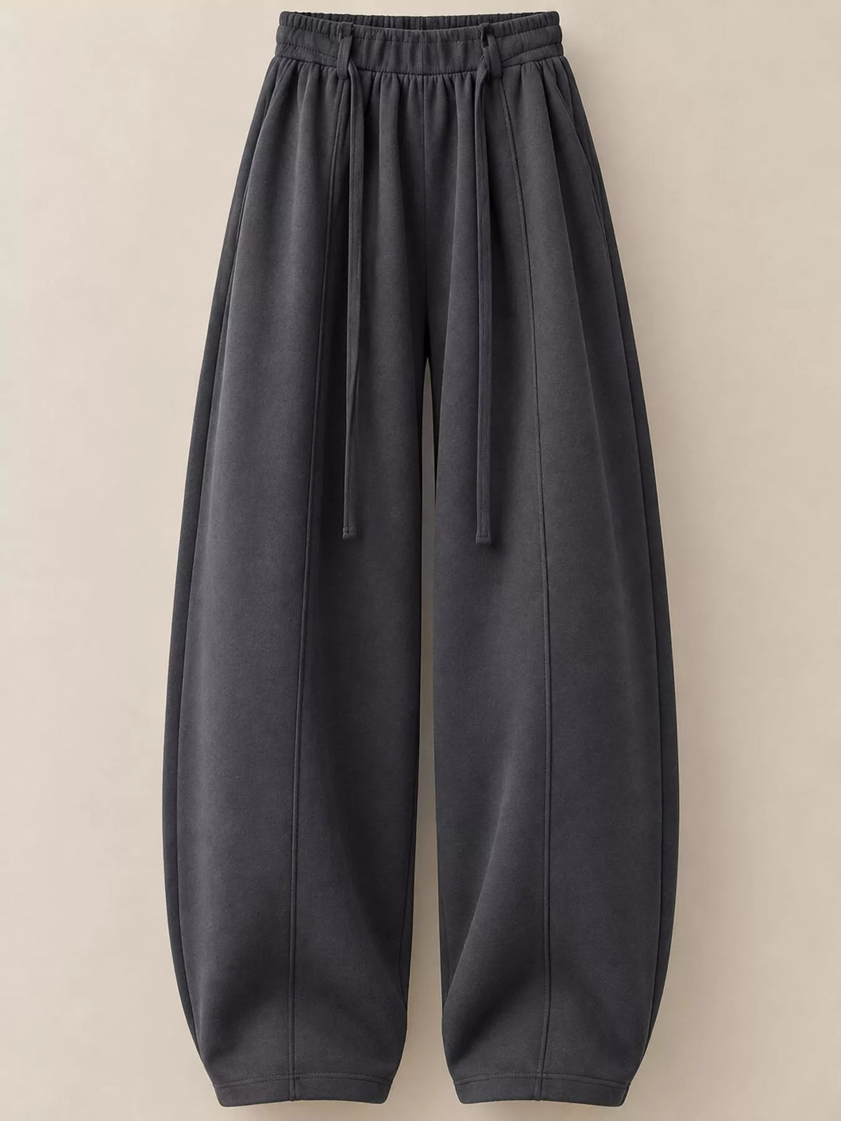 Drawstring Wide-Leg Casual Pants
