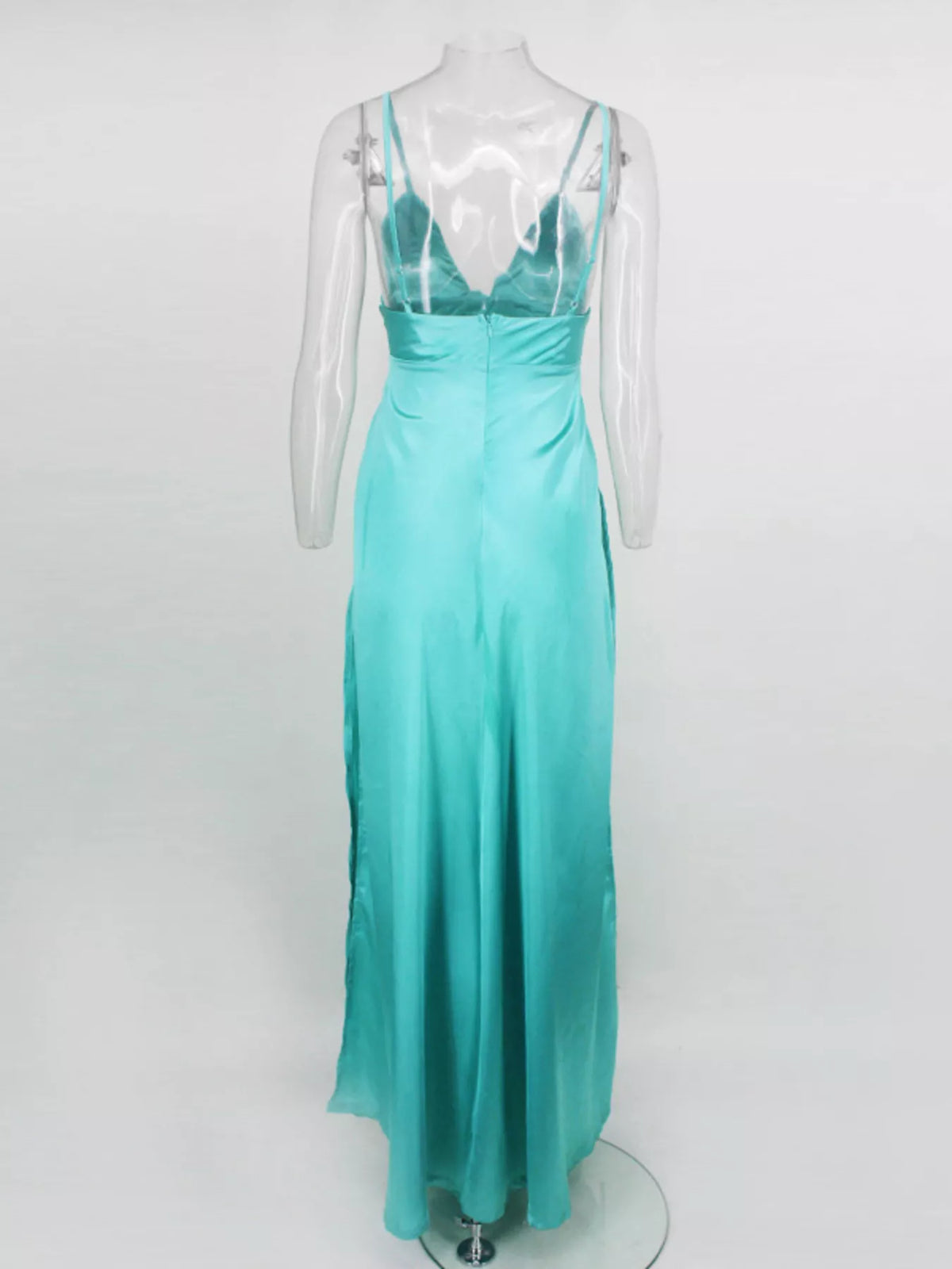 High-Slit Spaghetti Strap Maxi Dress