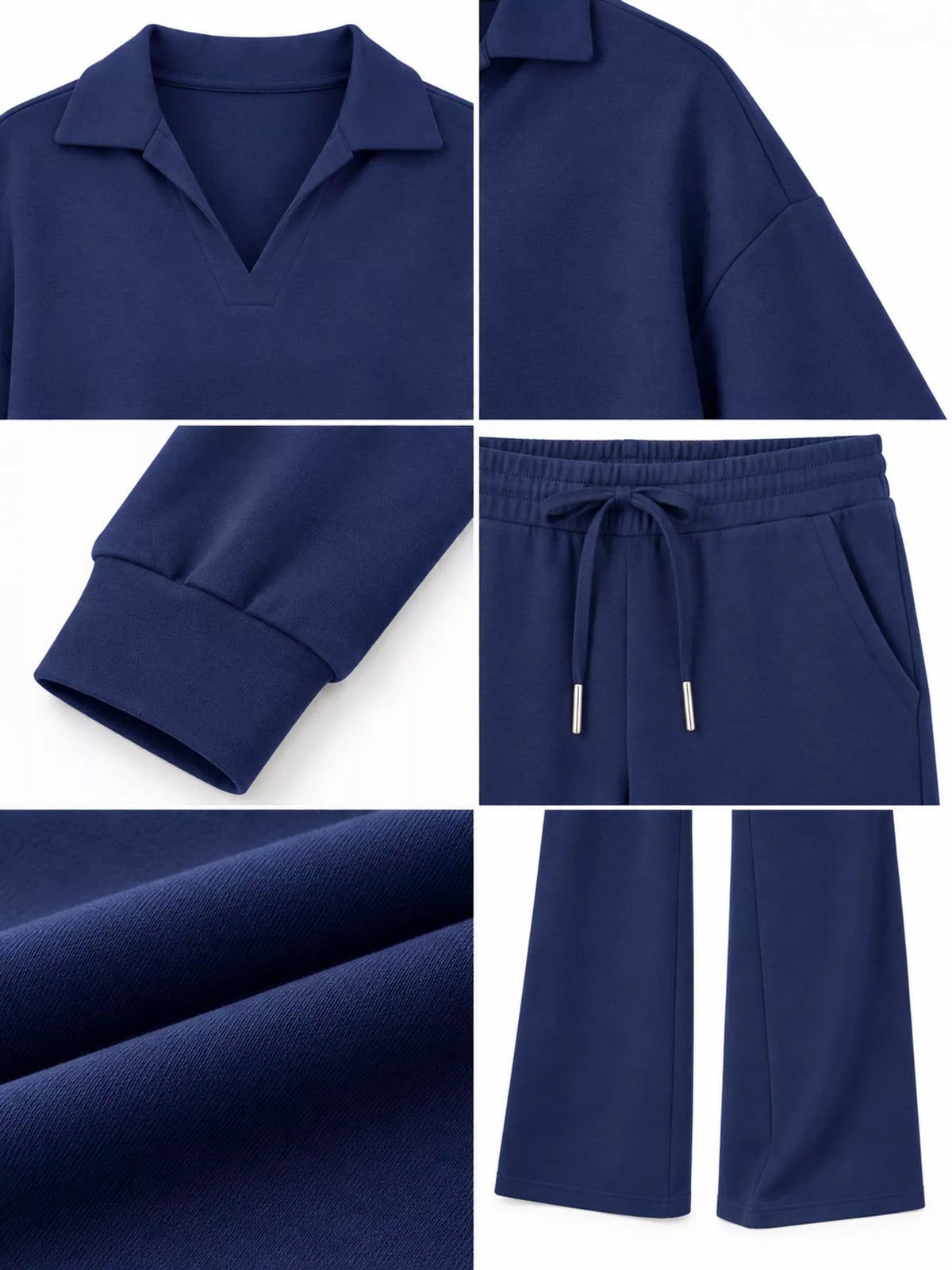 Dropped Shoulder Top and Drawstring Pant Set