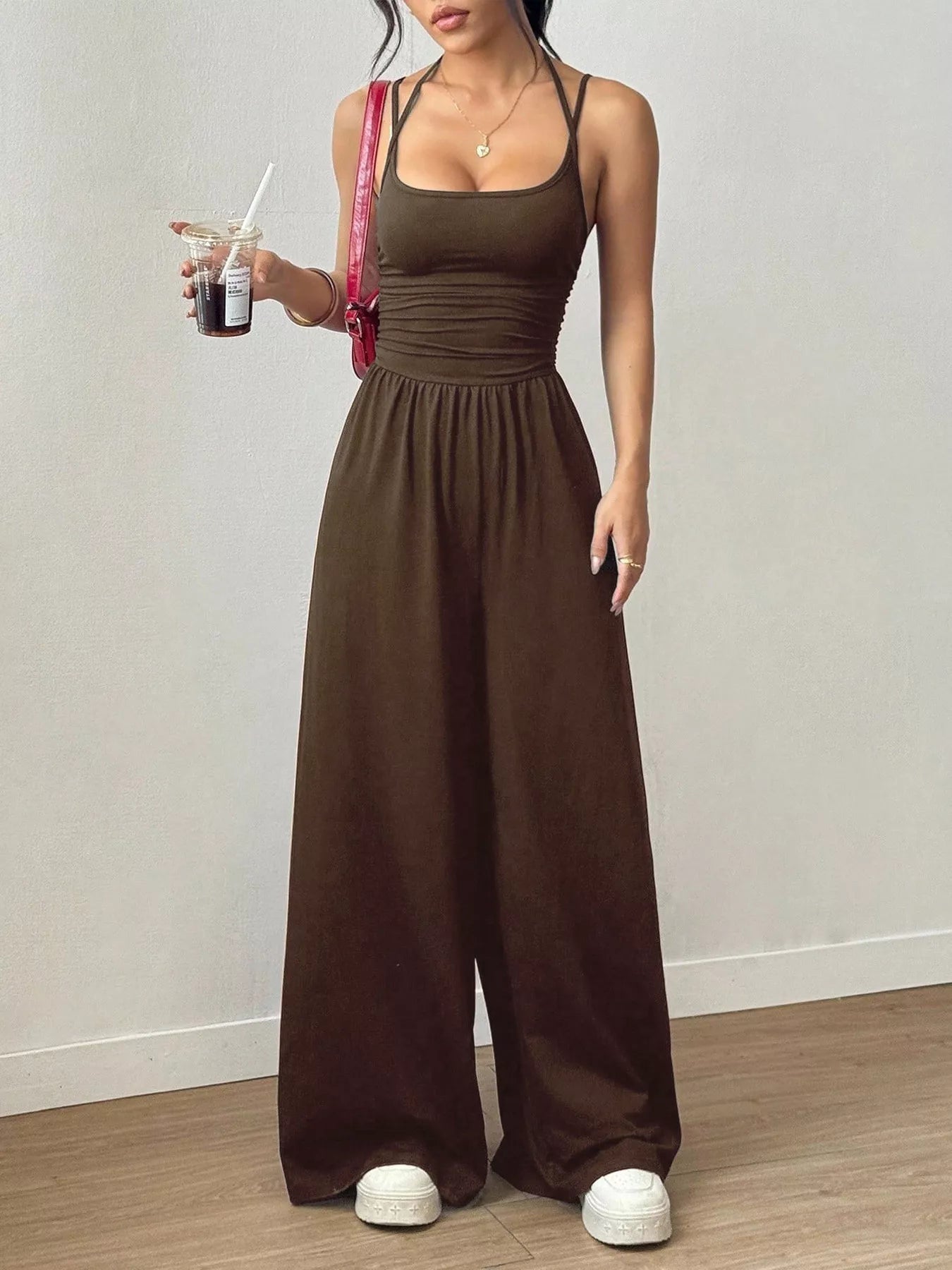 Sleeveless Wide Leg Jumpsuit