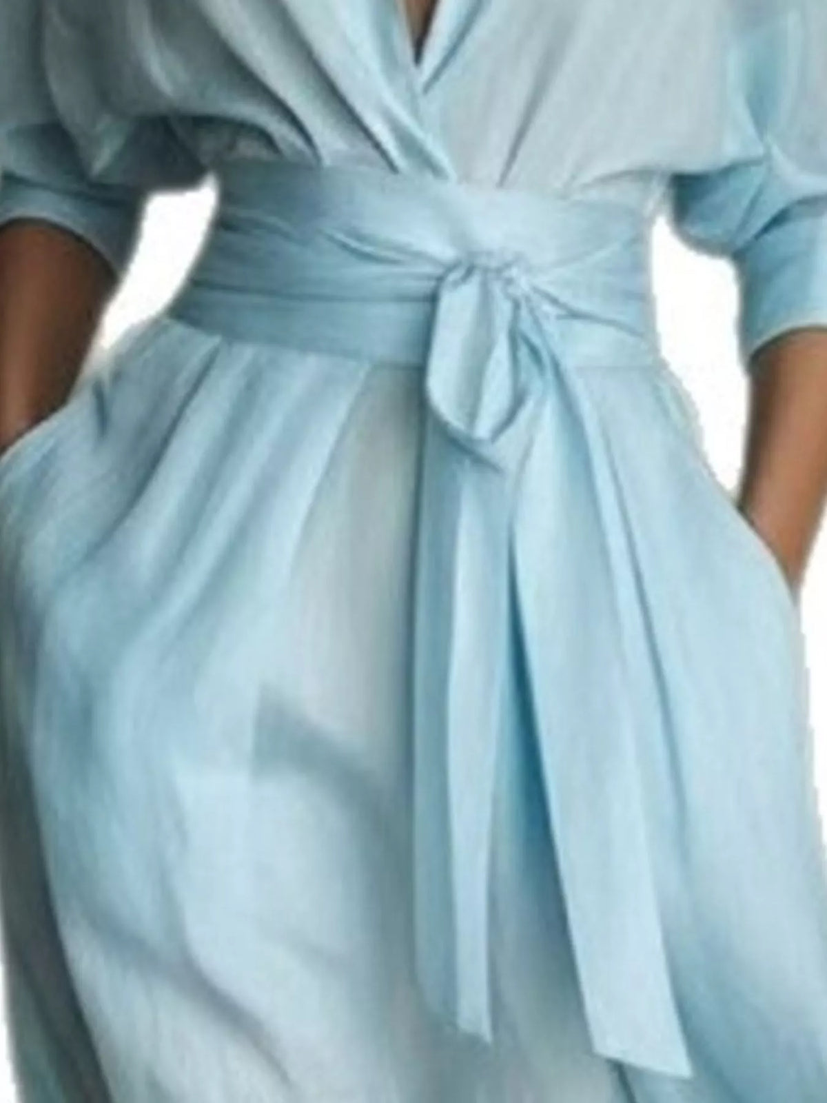 Shirt Maxi Dress with Waist-Defining Sash