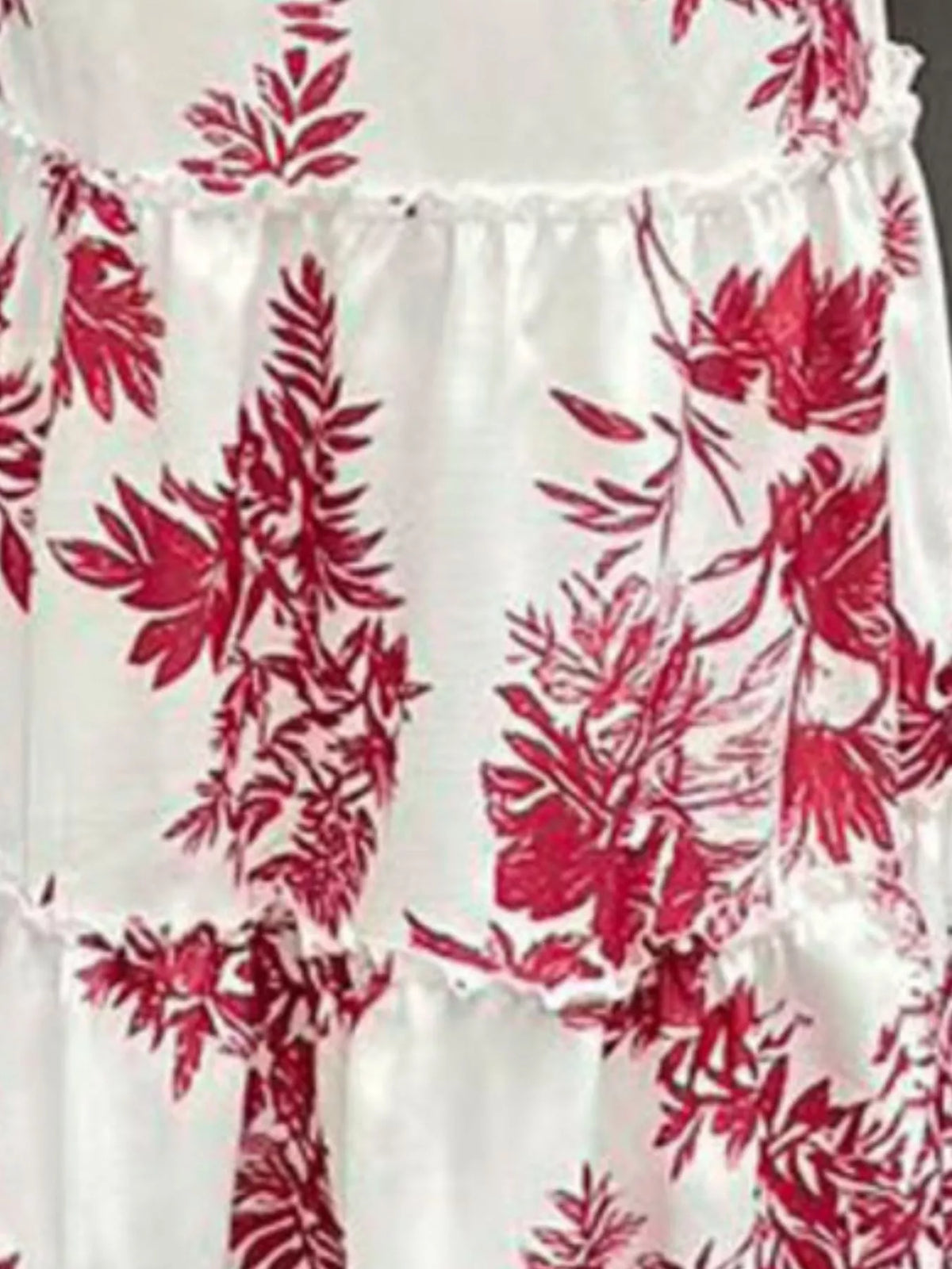 Printed Button-Front Tiered Maxi Dress