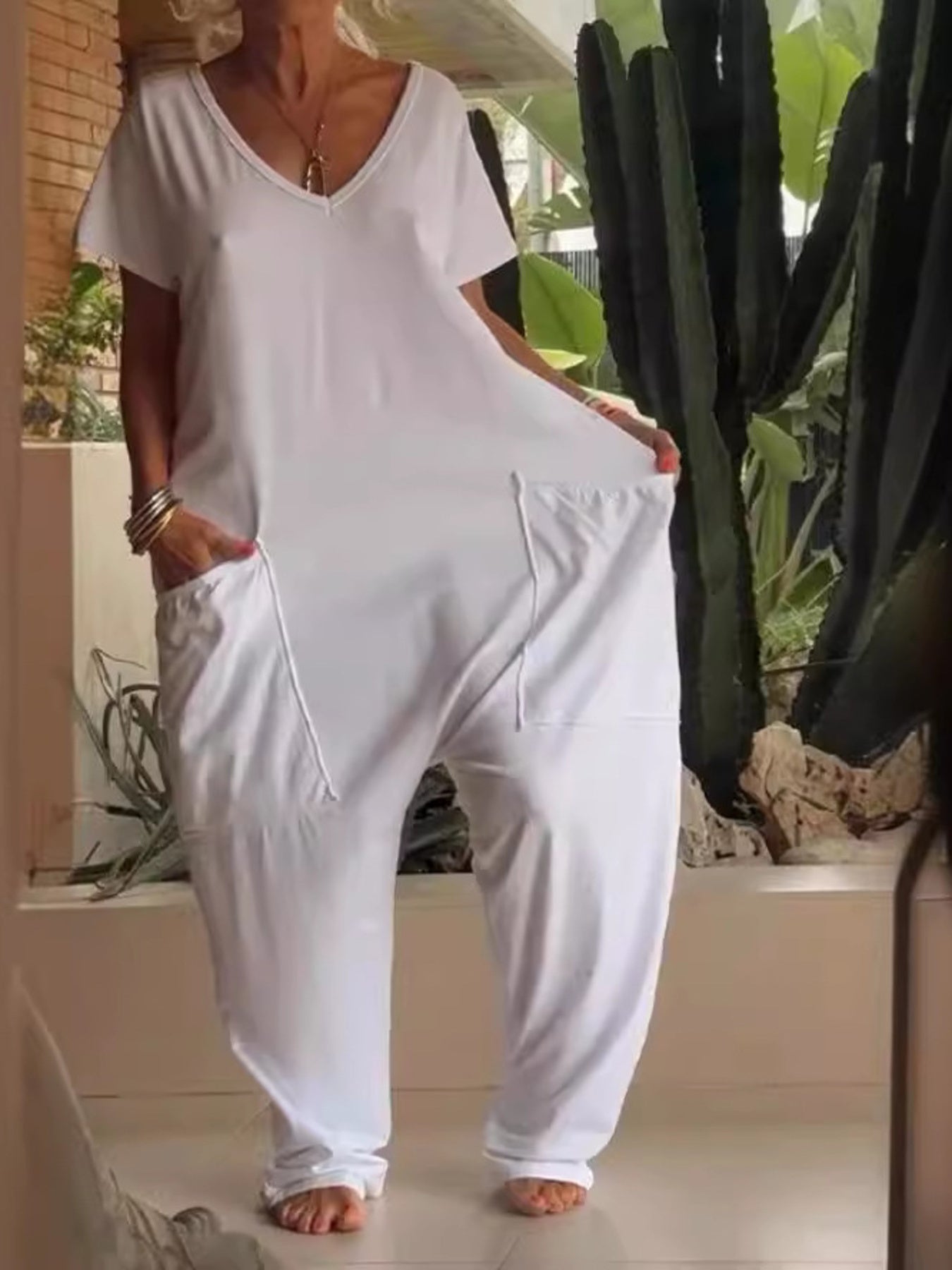 Loose Fit Wide Leg Jumpsuit