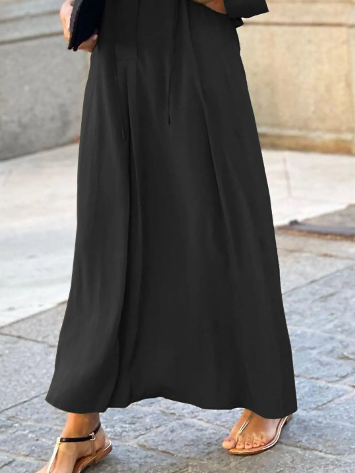 Solid Maxi Shirt Dress