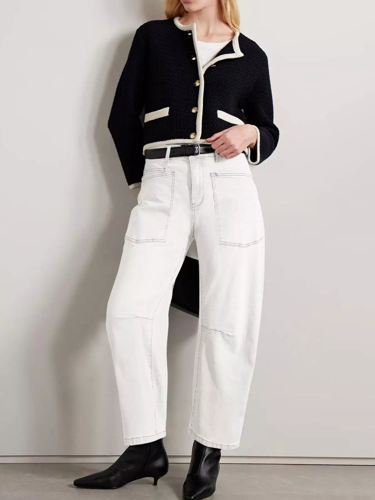 Wide-Leg Jeans with Patch Pockets by Dreamy Drapes