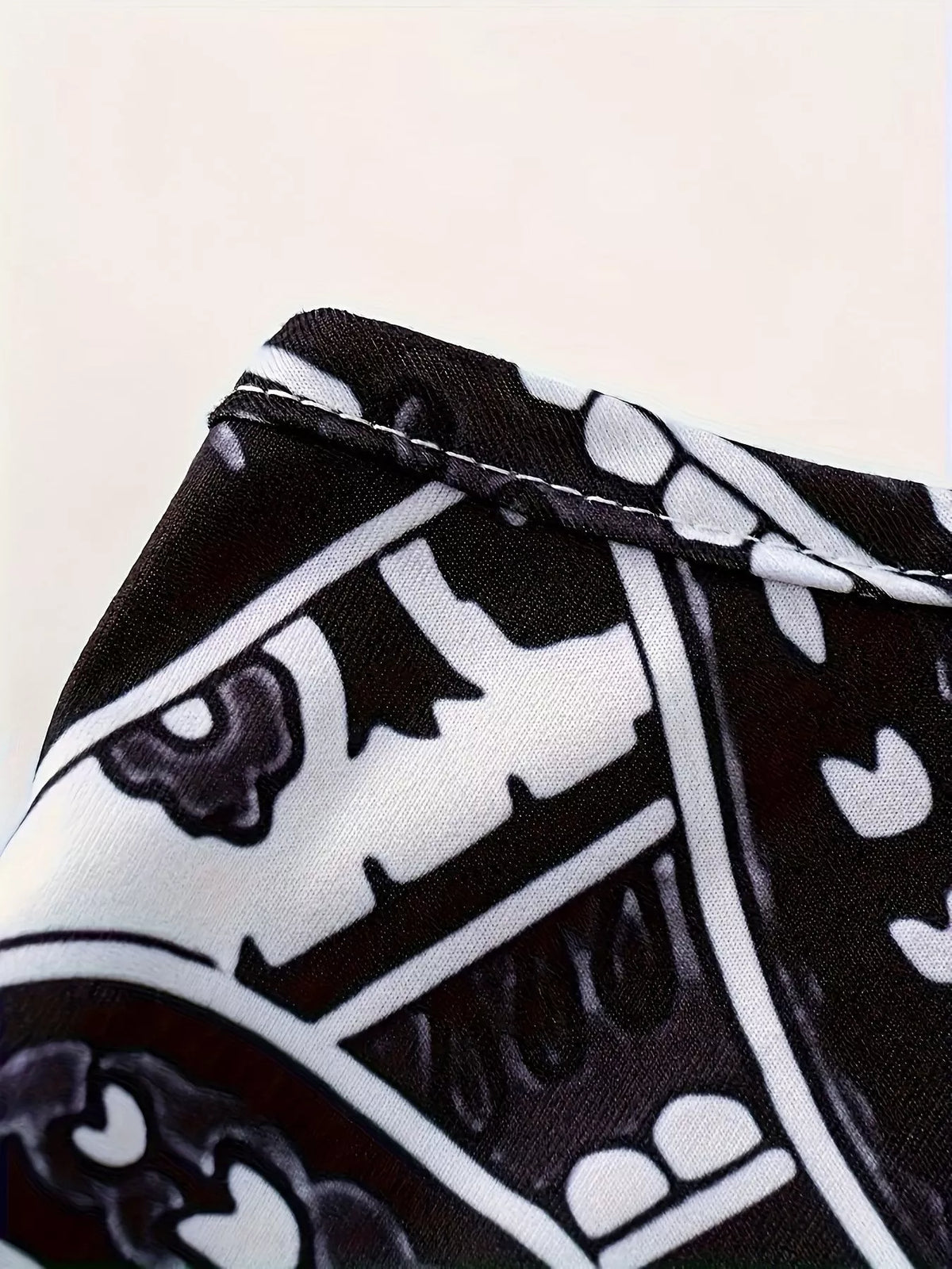 Printed Spaghetti Strap Maxi Dress in Black
