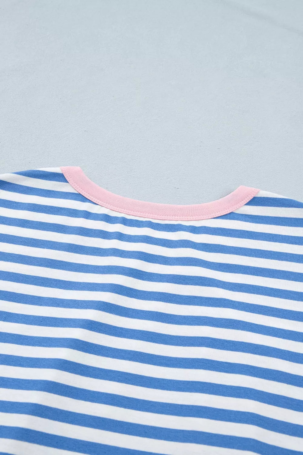 Nautical Stripe Tie Mini Dress in Light Blue
