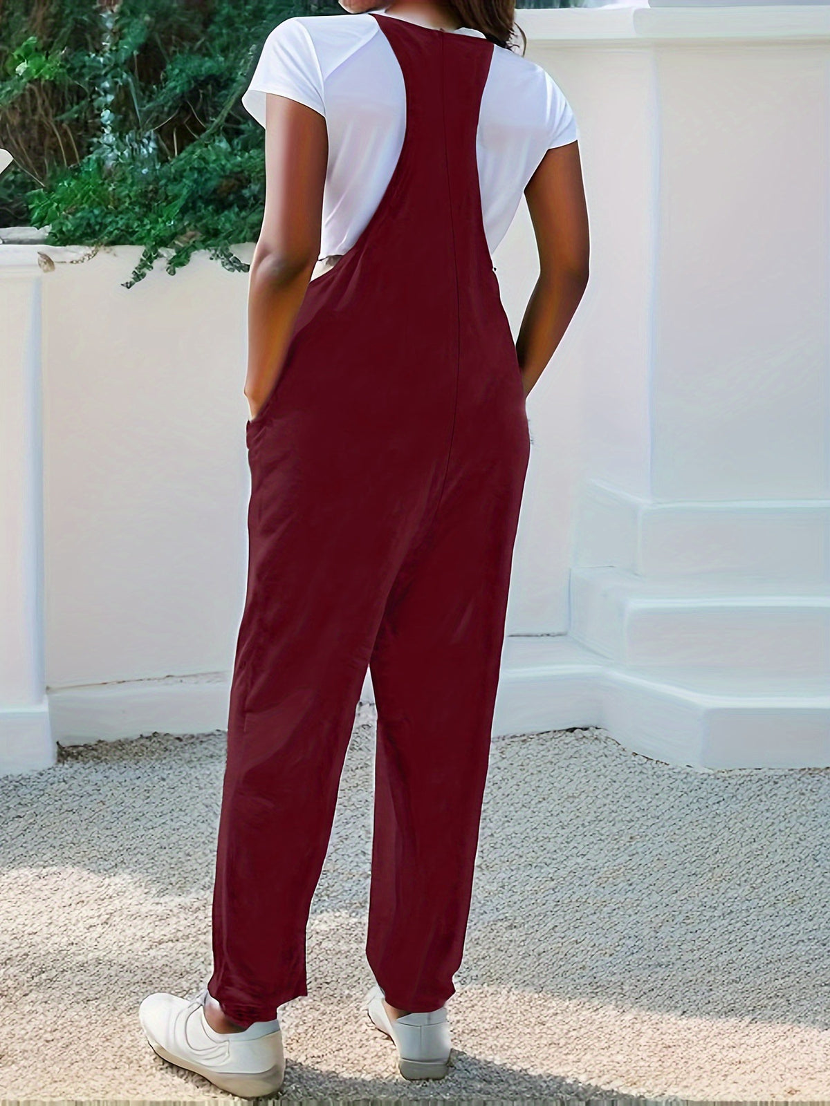 Casual Loose-Fit Spaghetti Strap Jumpsuit