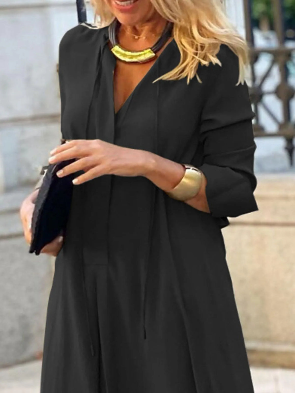 Solid Maxi Shirt Dress