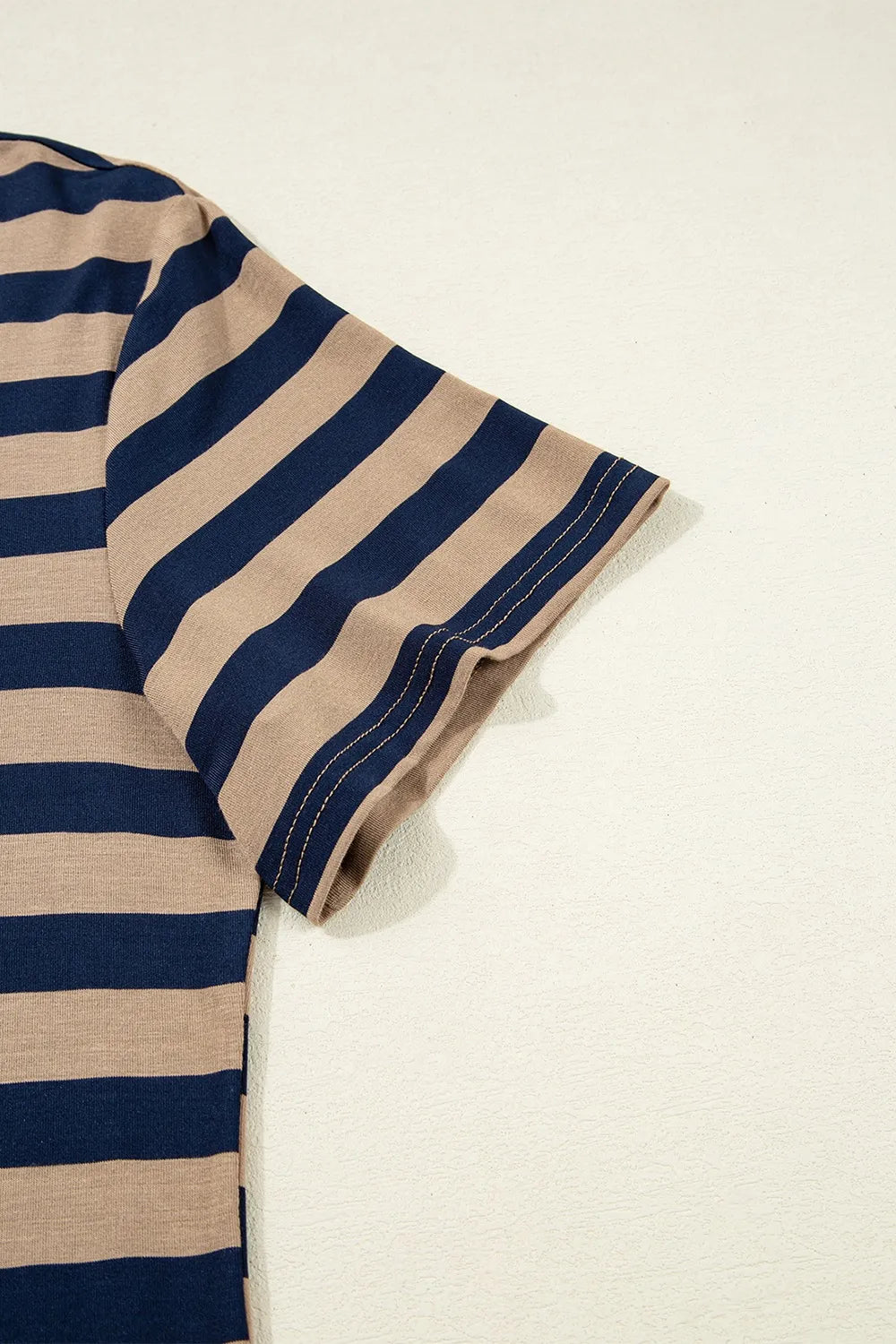 Striped V-Neck Midi T-Shirt Dress