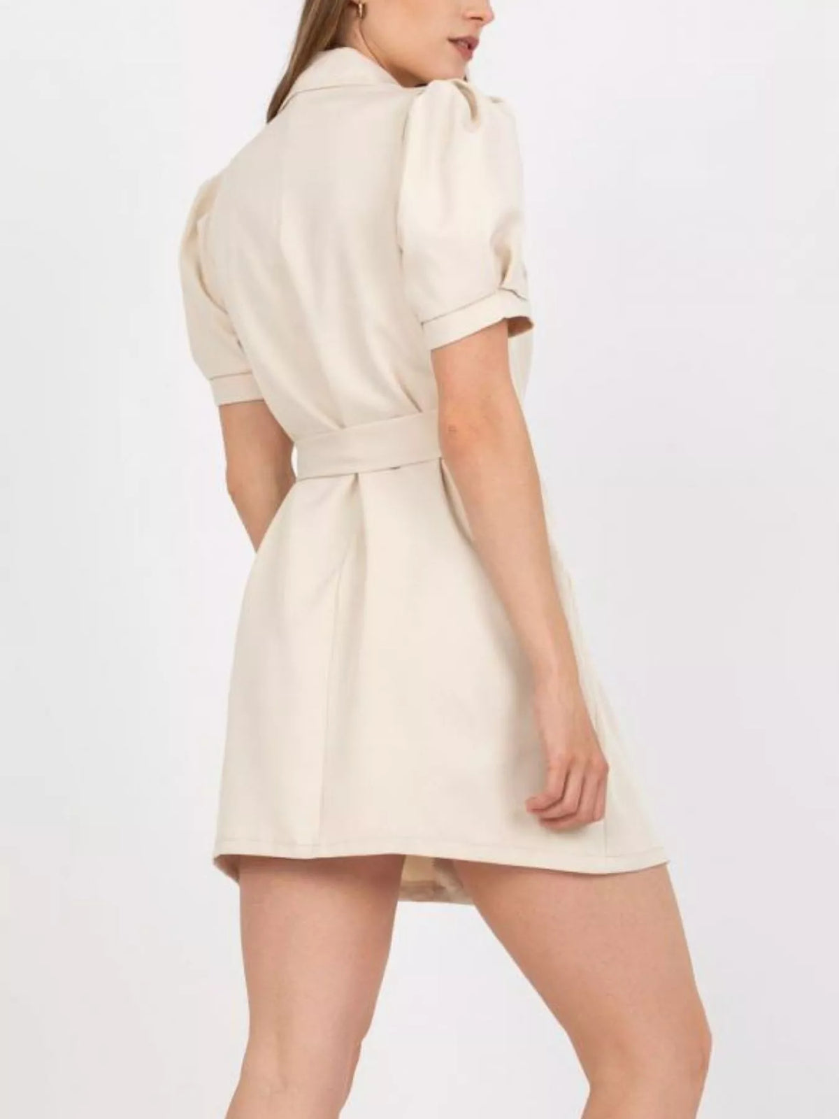 Blazer-Style Tie-Waist Mini Dress