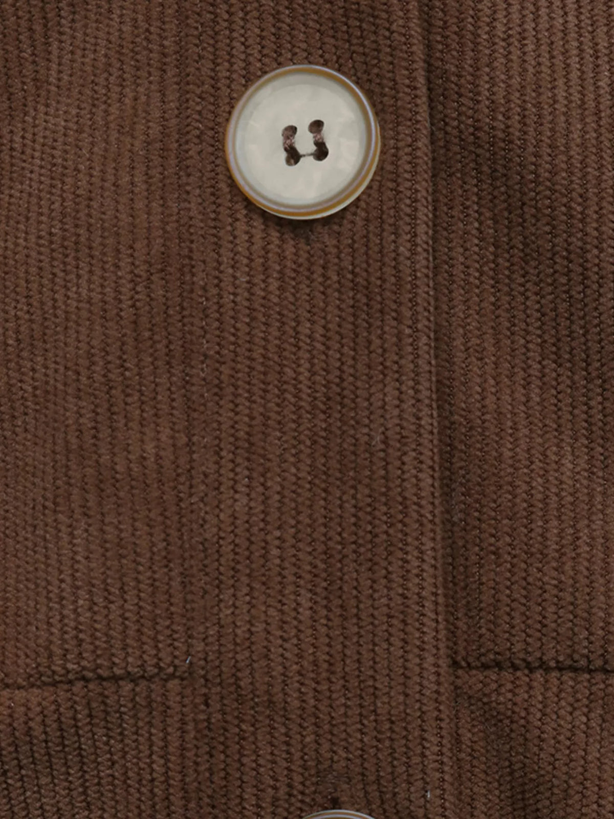 Corduroy Button-Down Maxi Dress in Coffee Brown