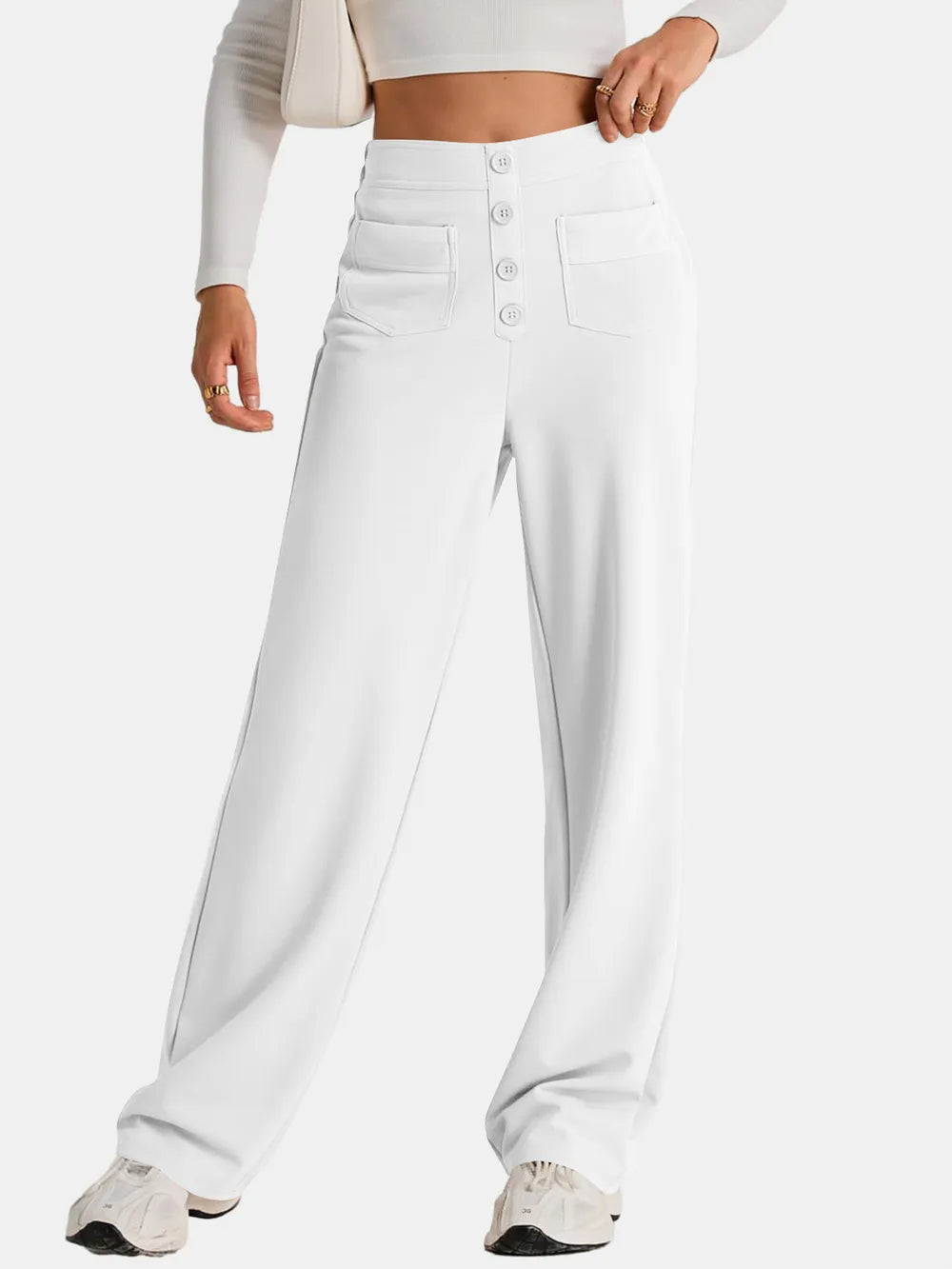 High-Rise Wide-Leg Pants by K&L