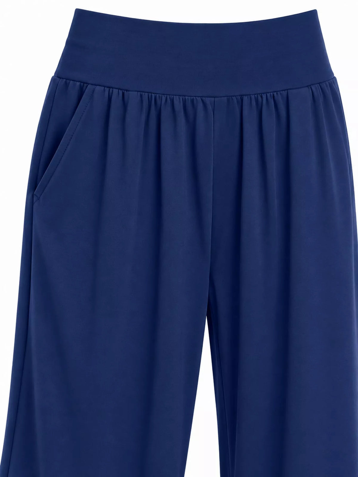High-Rise Wide-Leg Pants with Pockets