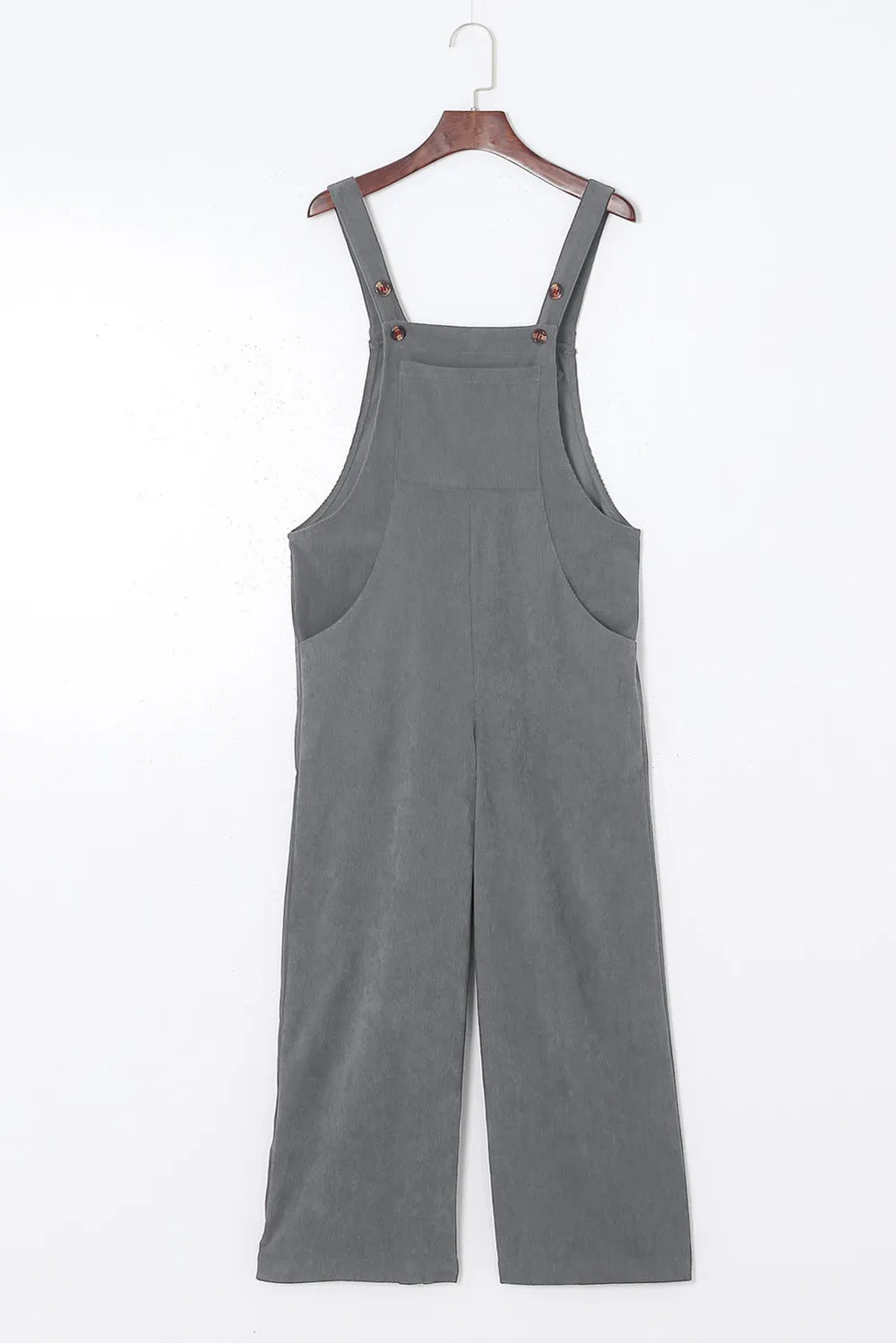 Buttoned Wide Leg Overall