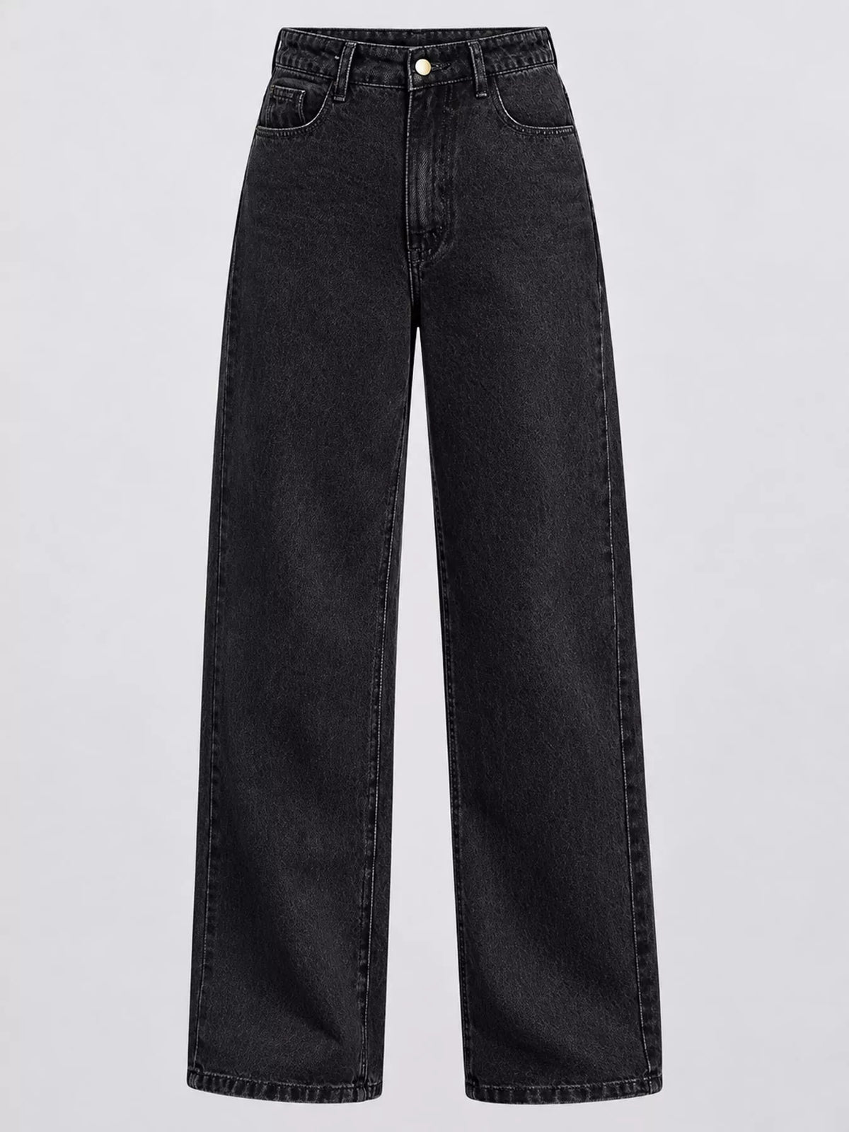 High-Waisted Vintage Wash Jeans