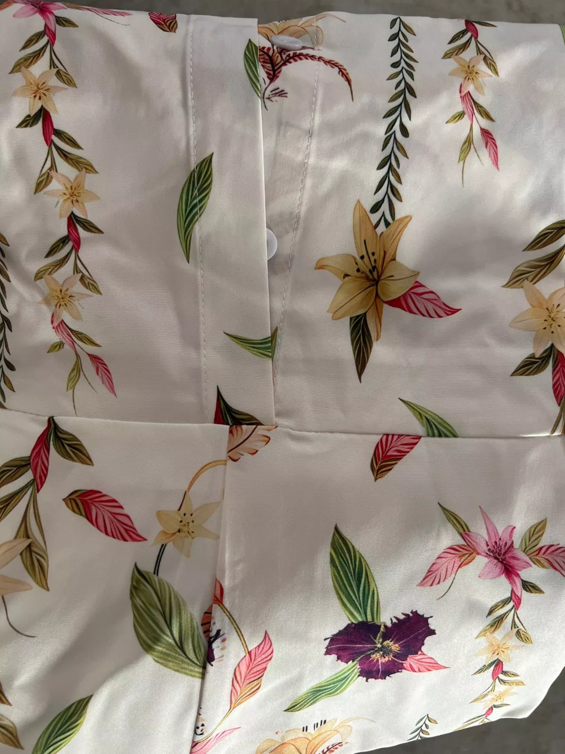 Printed Tie Waist Half Sleeve Romper in White