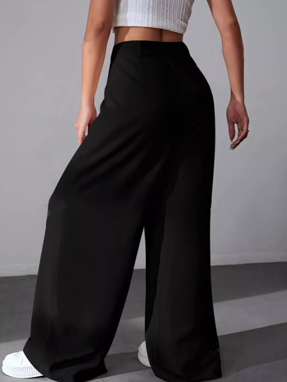 Pleated Wide Leg Pants in Apricot